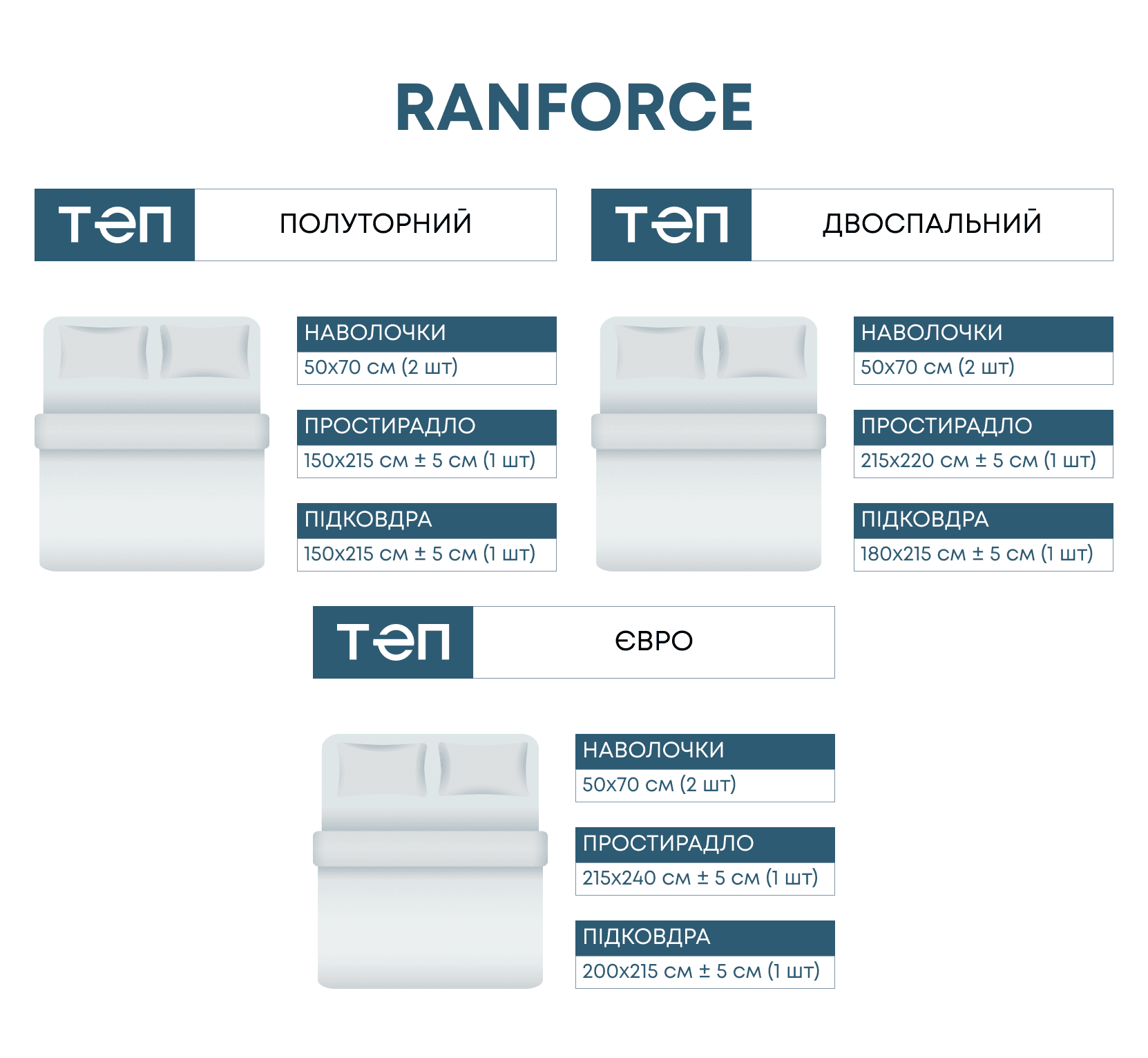Bedding Set "RANFORCE" Provance, two-bedroom - Photo 6