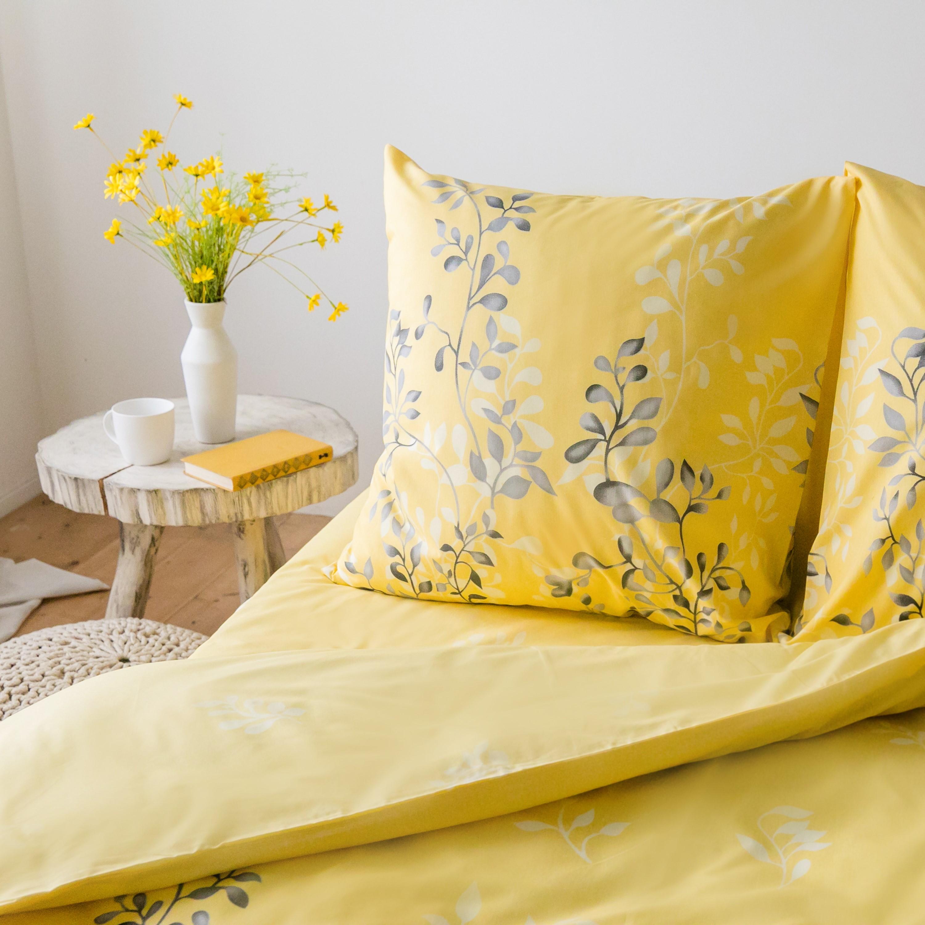Bedding Set TEP "Everyday collection" Black and Yellow, 70х70, family - Photo 3