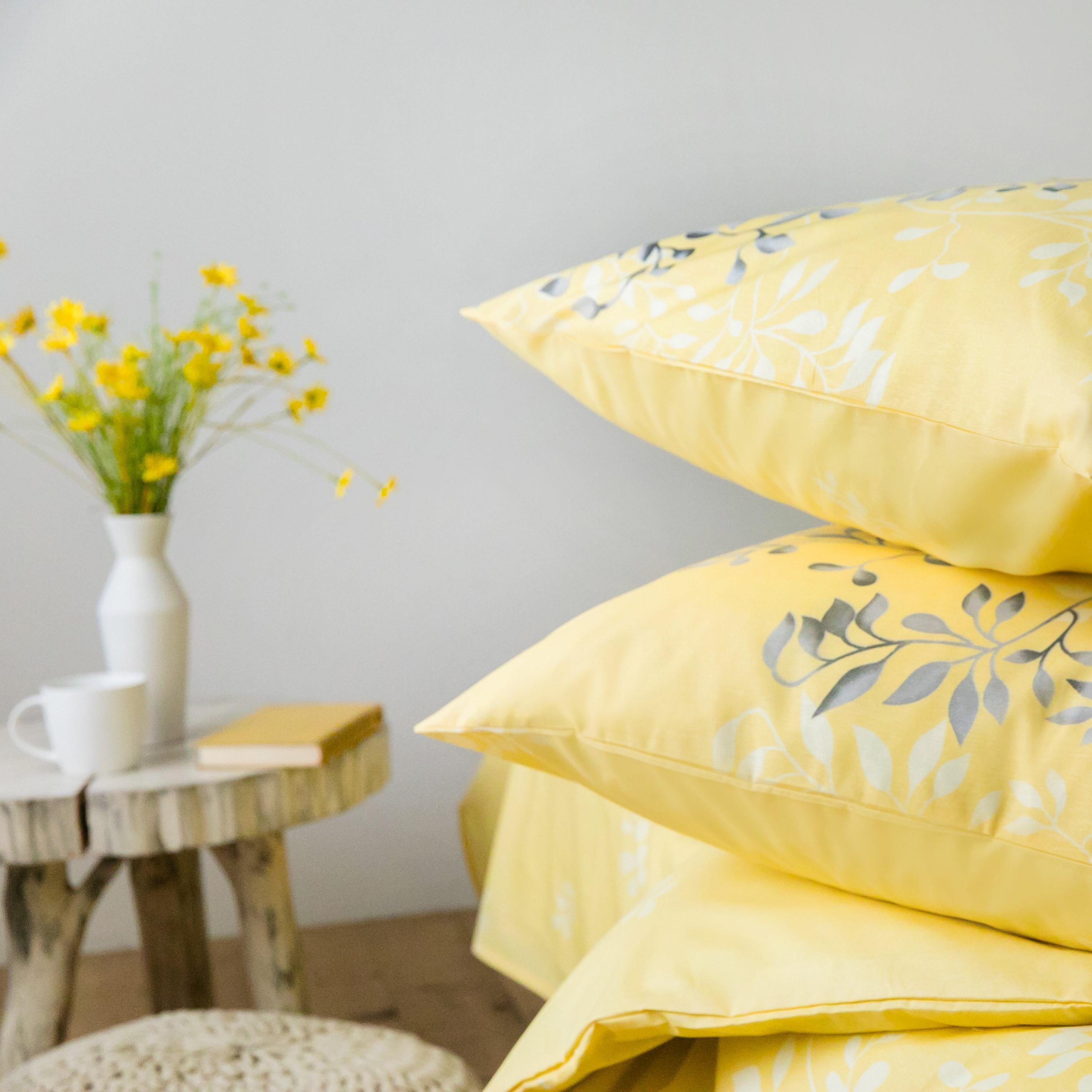 Bedding Set TEP "Everyday collection" Black and Yellow, 70х70, family - Photo 5