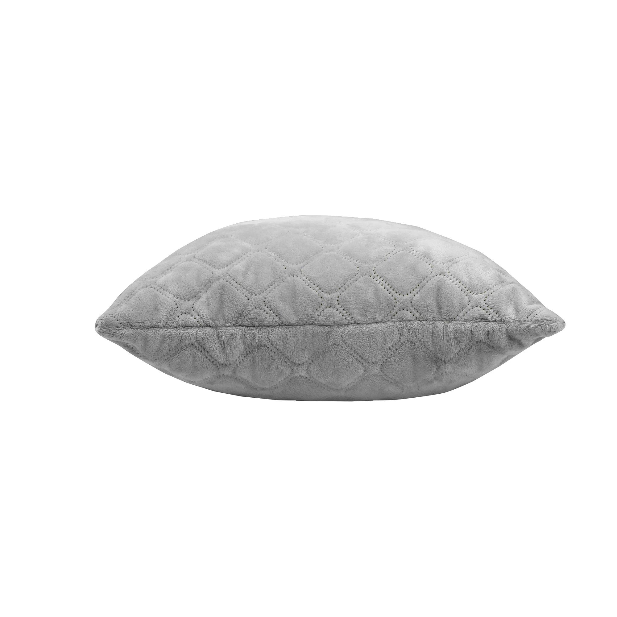 Decorative pillow "VELOUR" Light gray