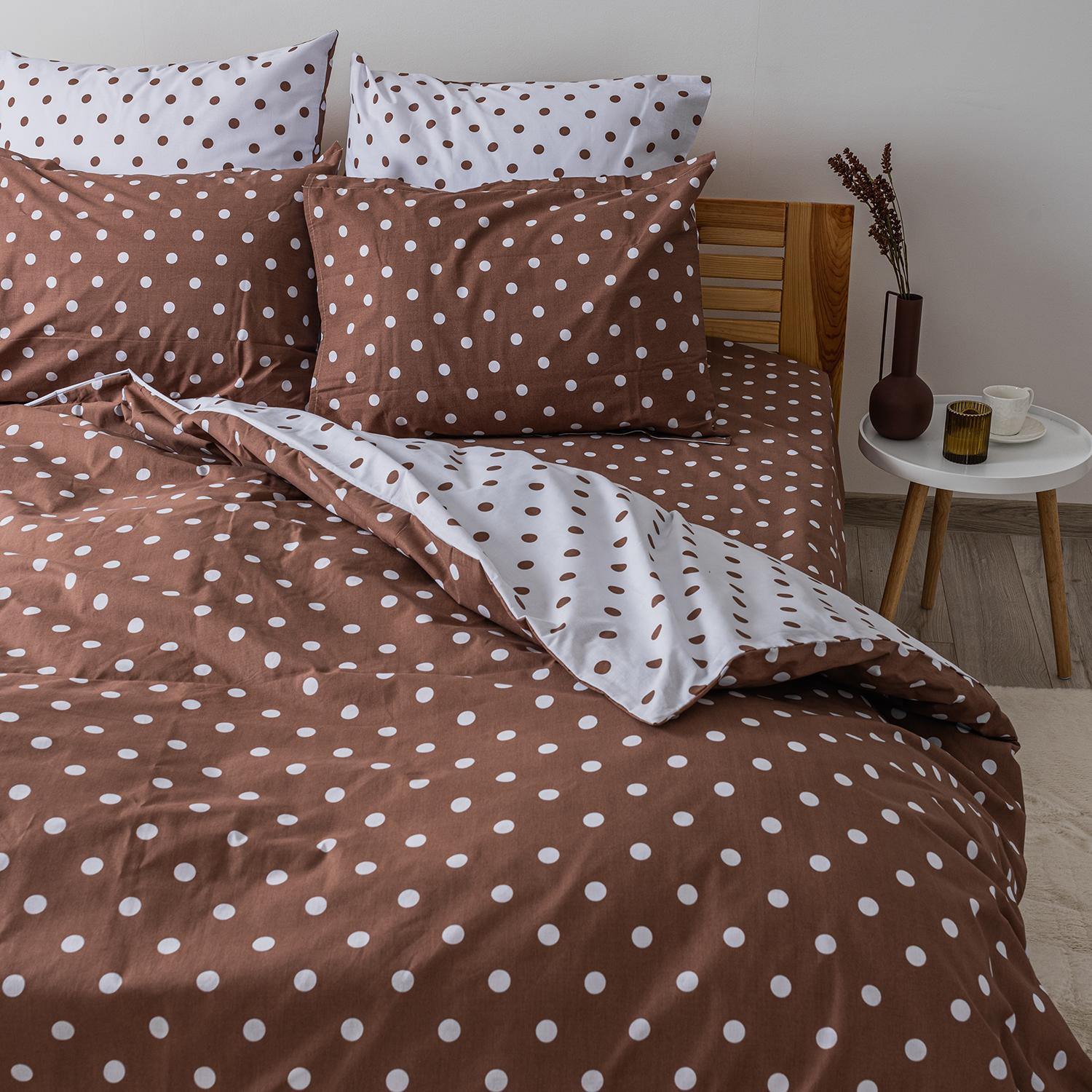 Постельное белье ТЕП "Happy Sleep" Cappuccino Dots, 50x70, полуторное - Фото 3