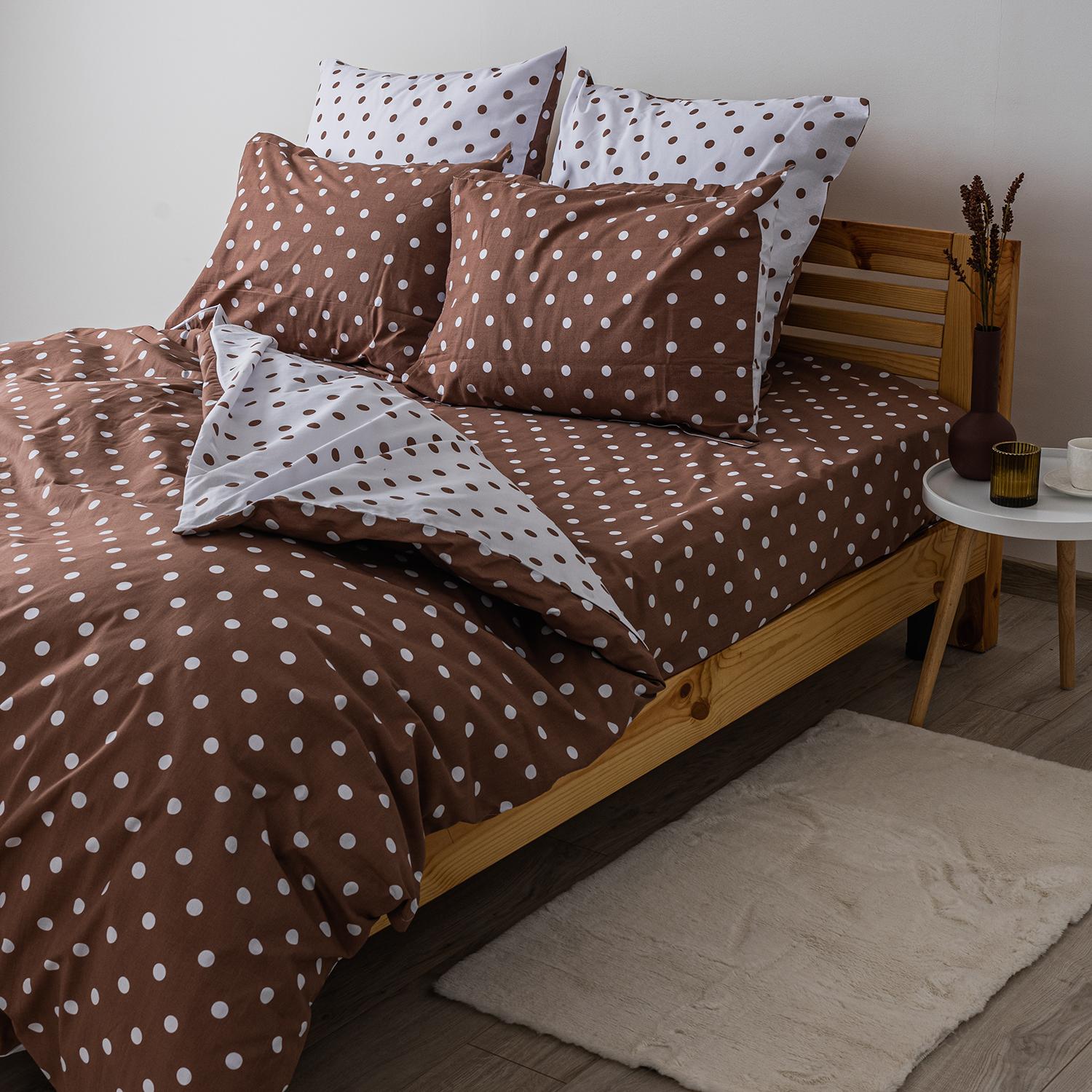 Постельное белье ТЕП "Happy Sleep" Cappuccino Dots, 50x70, полуторное - Фото 4