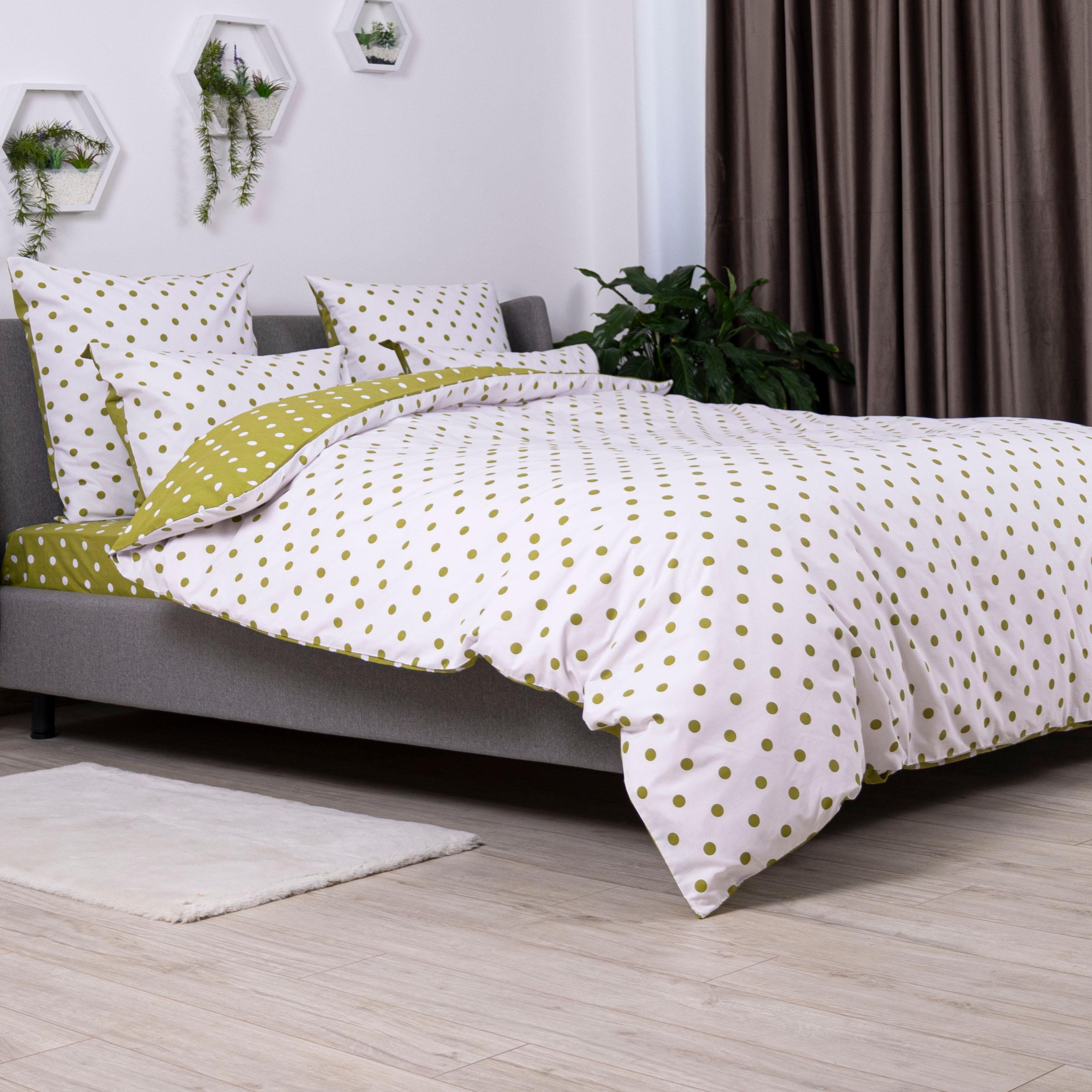 Постельное белье ТЕП "Happy Sleep" Olive Dots, 50x70, полуторное - Фото 4