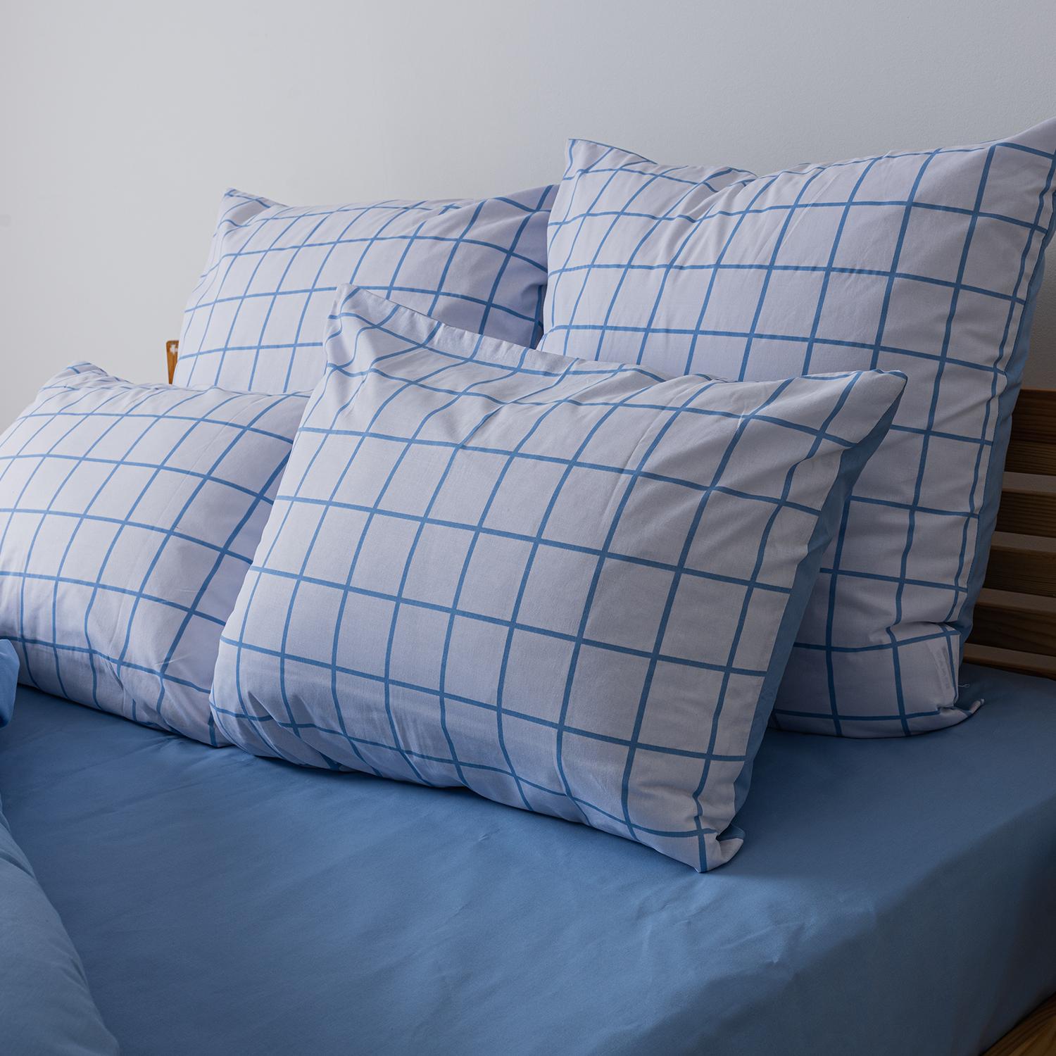 Постельное белье "ТЕП" Blue Check, 70x70, семейное - Фото 5