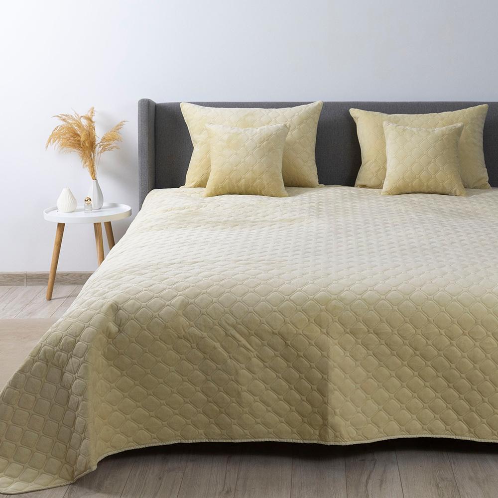 Bed Covers TEP "VELOUR" Beige/Rhombus round, 150x210 - Photo 4