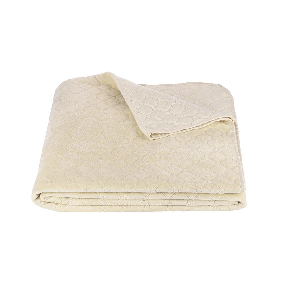 Bed Covers TEP "VELOUR" Beige/Rhombus round