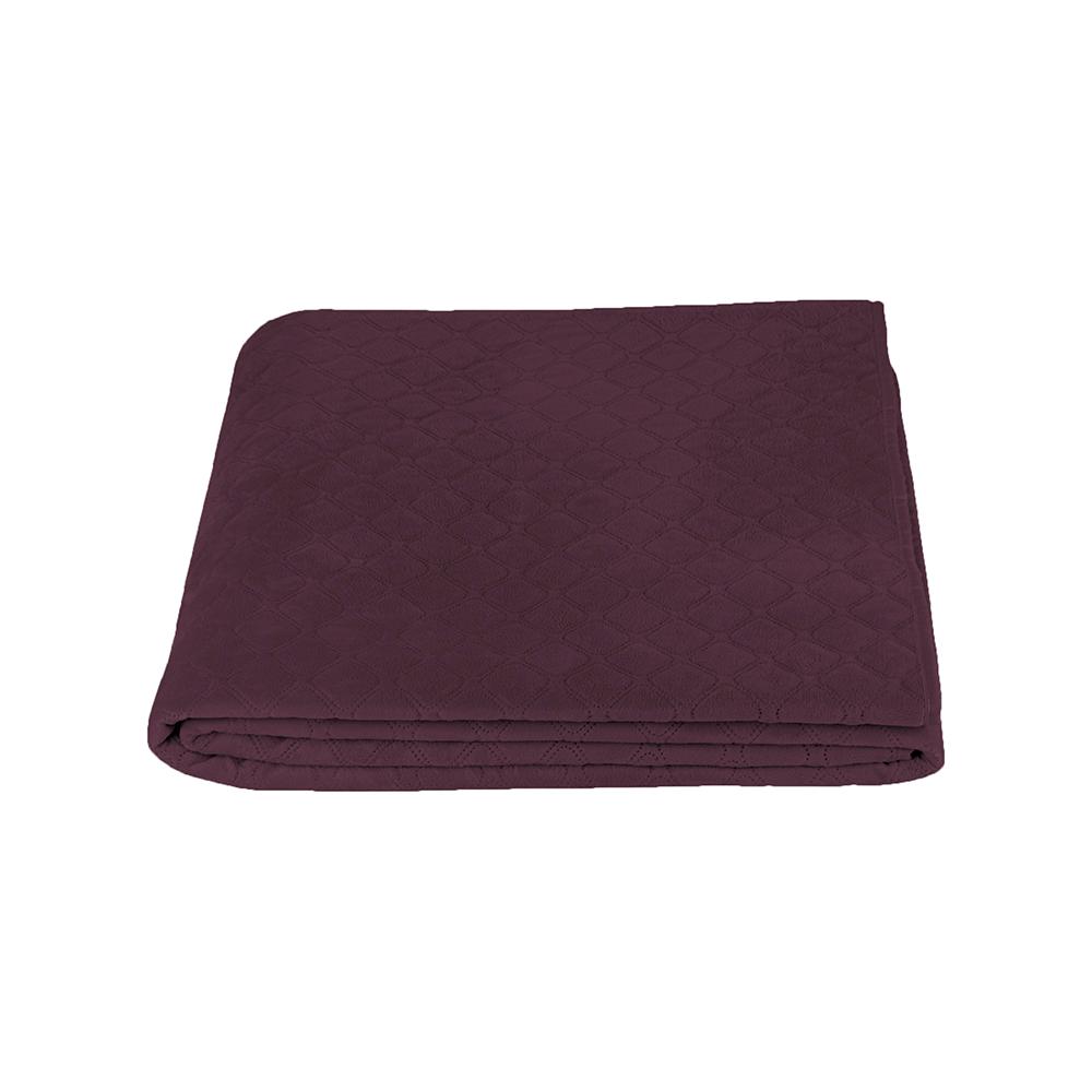 Bed Covers TEP "VELOUR" Burgundy/Rhombus round, 180x240 - Photo 2