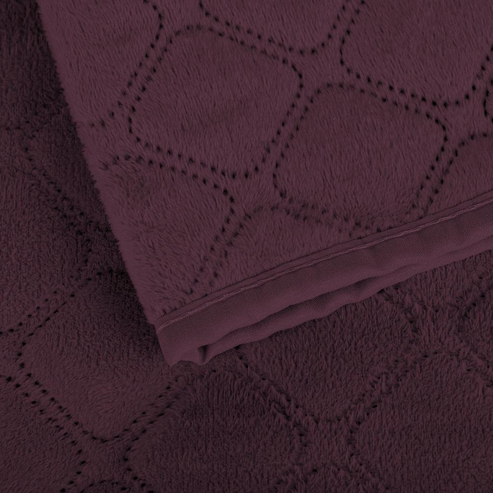 Bed Covers TEP "VELOUR" Burgundy/Rhombus round, 180x240 - Photo 3