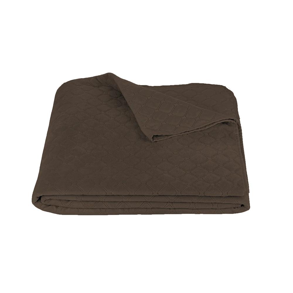 Покрывало ТЕП "VELOUR" Коричневое/Ромб круглый