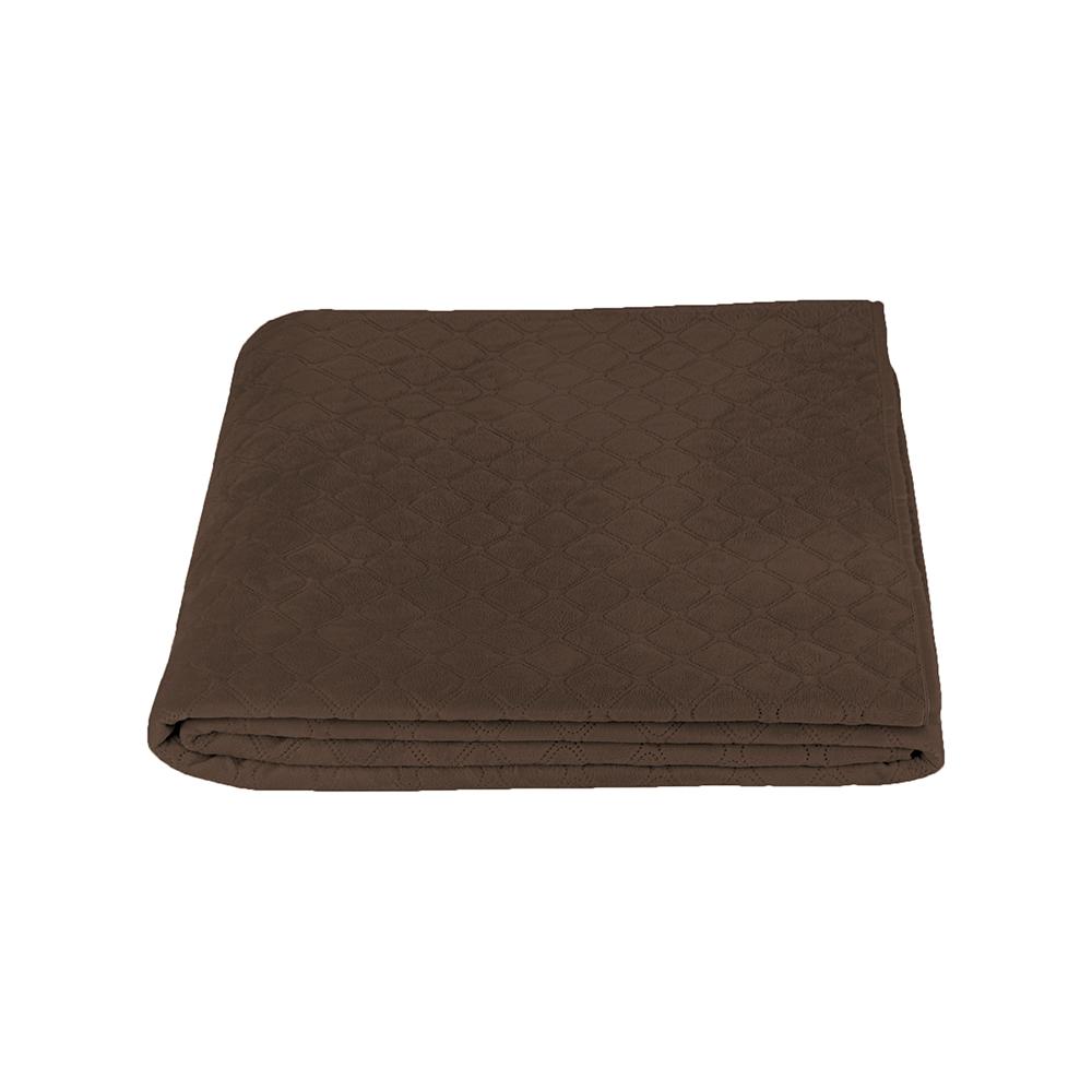 Покривало ТЕП "VELOUR" Коричневе/Ромб круглий, 150x210 - Фото 4