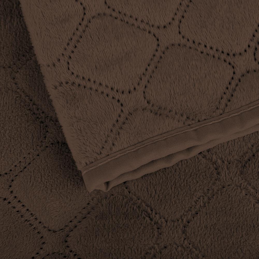 Покривало ТЕП "VELOUR" Коричневе/Ромб круглий, 150x210 - Фото 5