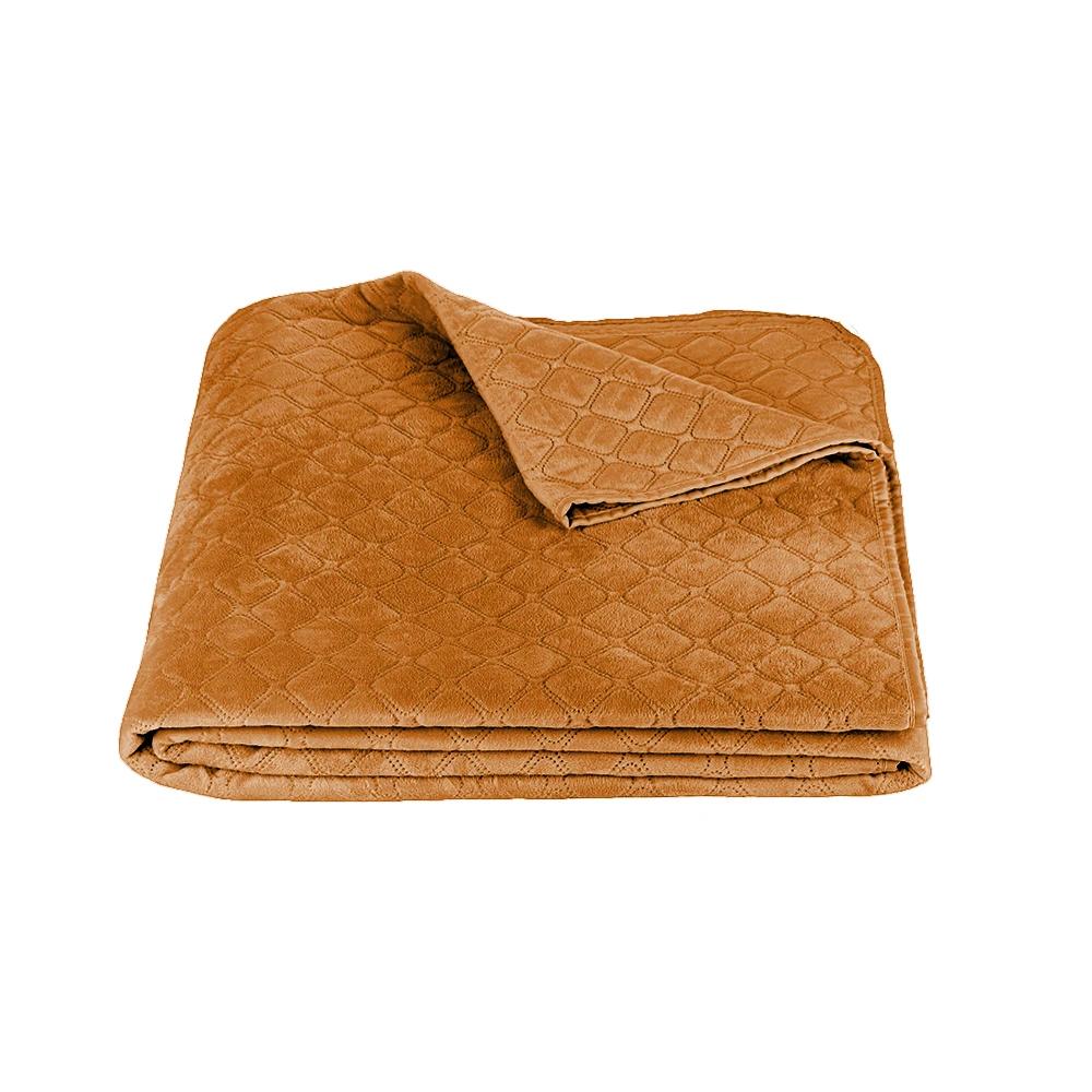 Bed Covers TEP "VELOUR" Coffee/Rhombus round