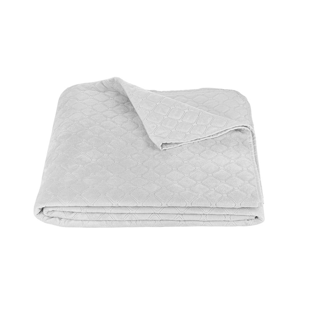 Bed Covers TEP "VELOUR" Light gray/Rhombus round