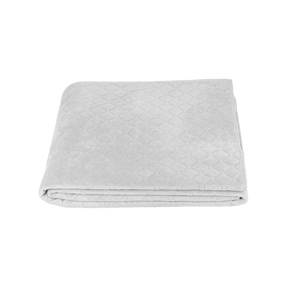 Bed Covers TEP "VELOUR" Light gray/Rhombus round, 220x240 - Photo 4