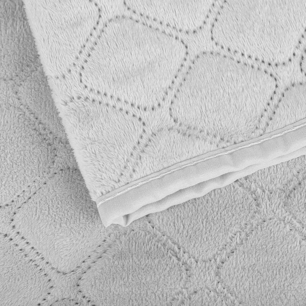 Bed Covers TEP "VELOUR" Light gray/Rhombus round, 220x240 - Photo 5