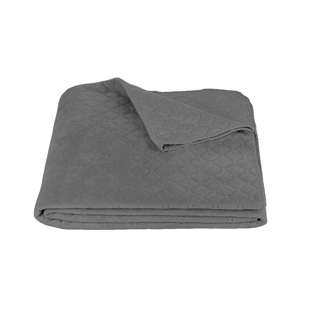 Bed Covers TEP "VELOUR" Gray/Rhombus round