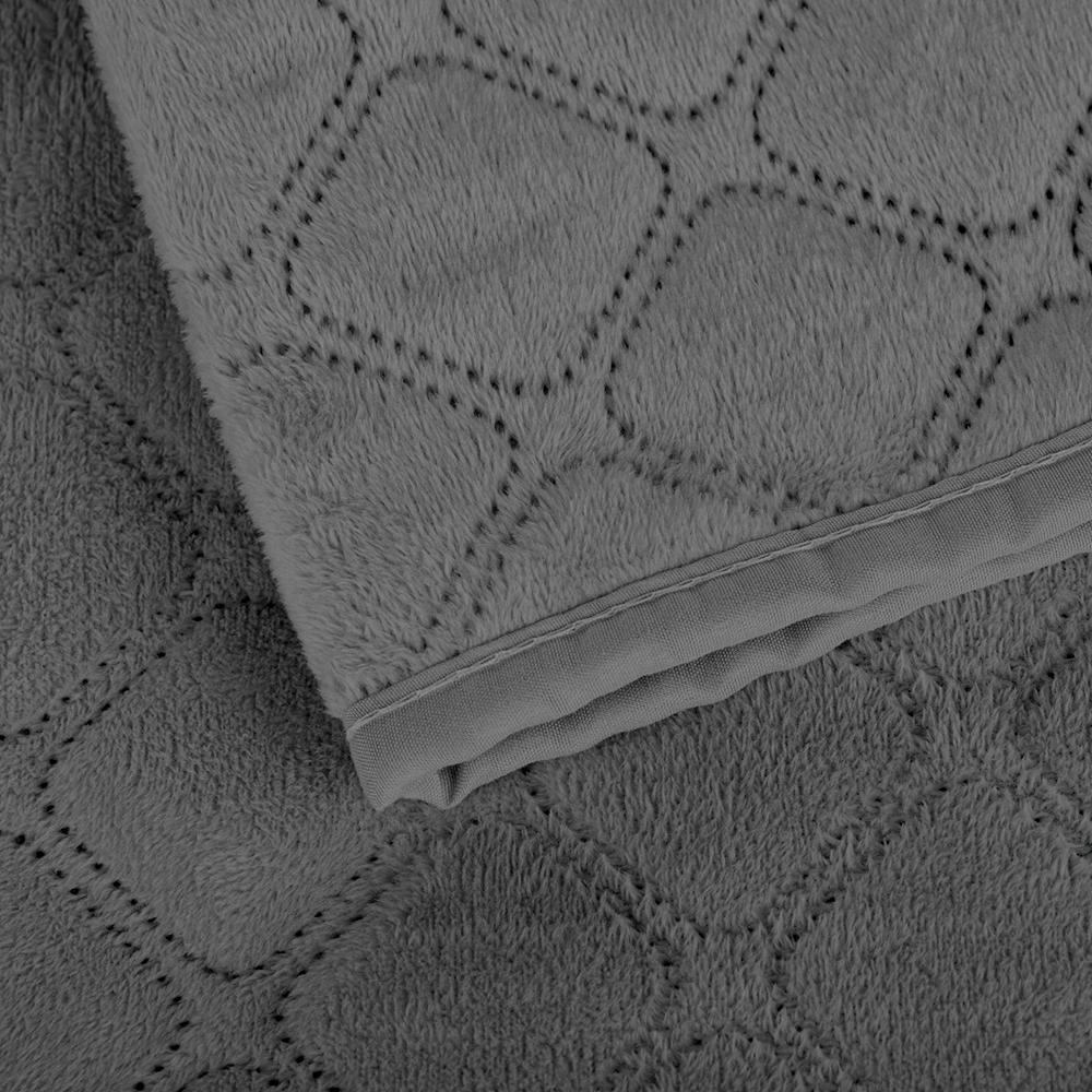 Bed Covers TEP "VELOUR" Gray/Rhombus round, 150x210 - Photo 5