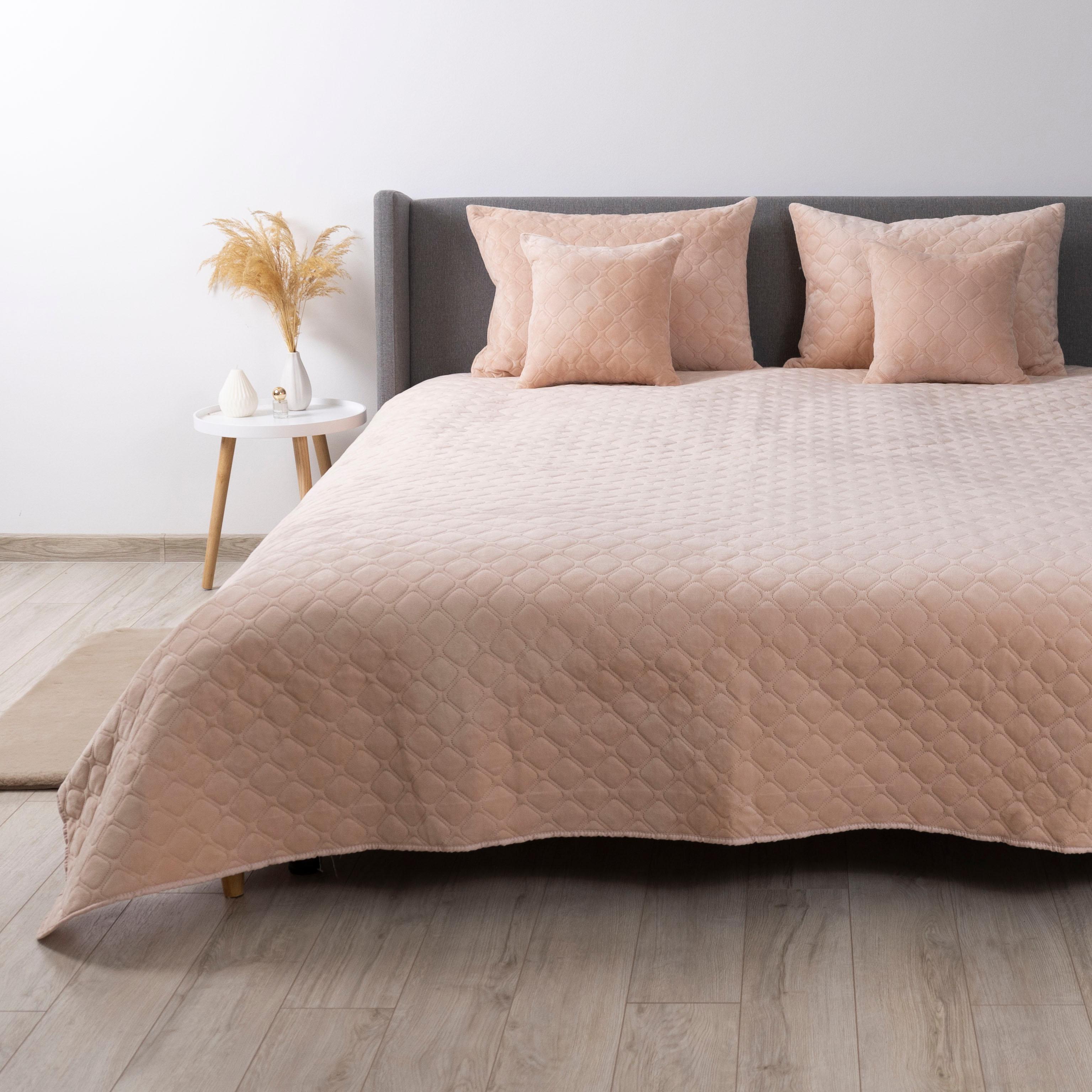 Bed Covers TEP "VELOUR" Powder/Rhombus straight, 220x240 - Photo 4