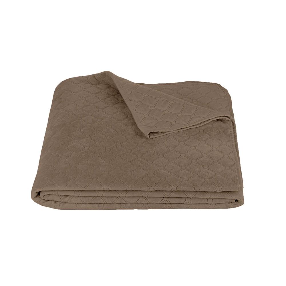 Bed Covers TEP "VELOUR" Cappuccino/Rhombus round