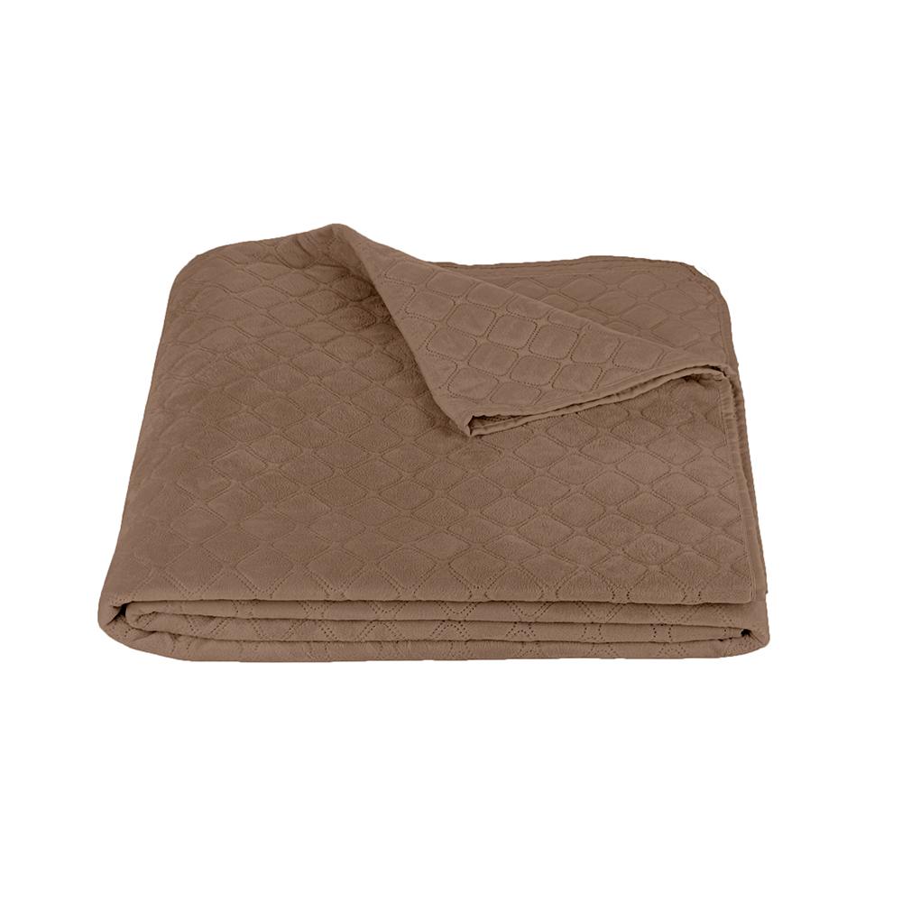 Bed Covers TEP "VELOUR" Cappuccino/Rhombus round, 220x240 - Photo 7
