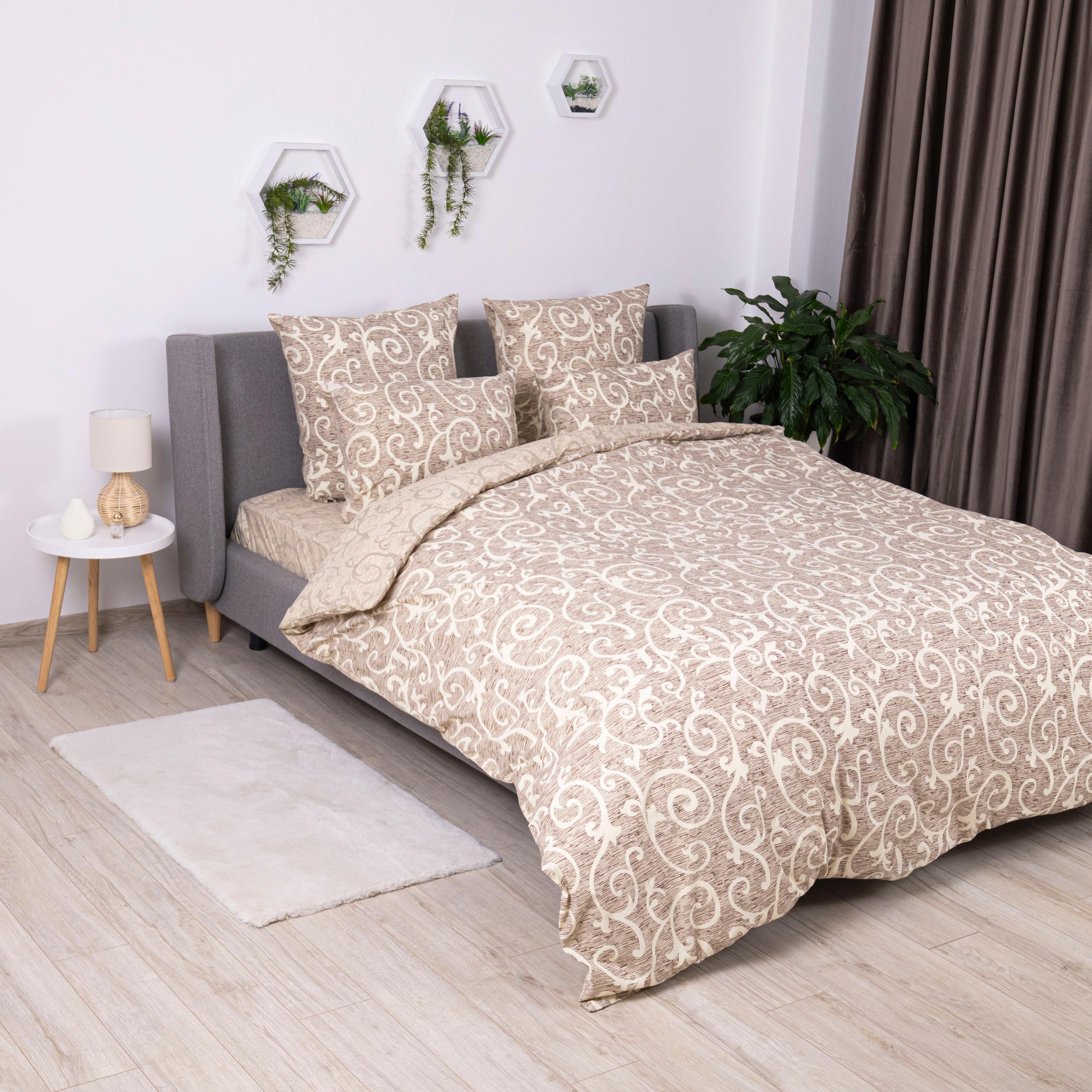 Постельное белье ТЕП "Soft dreams" Beige and White, 70х70, полуторное - Фото 3