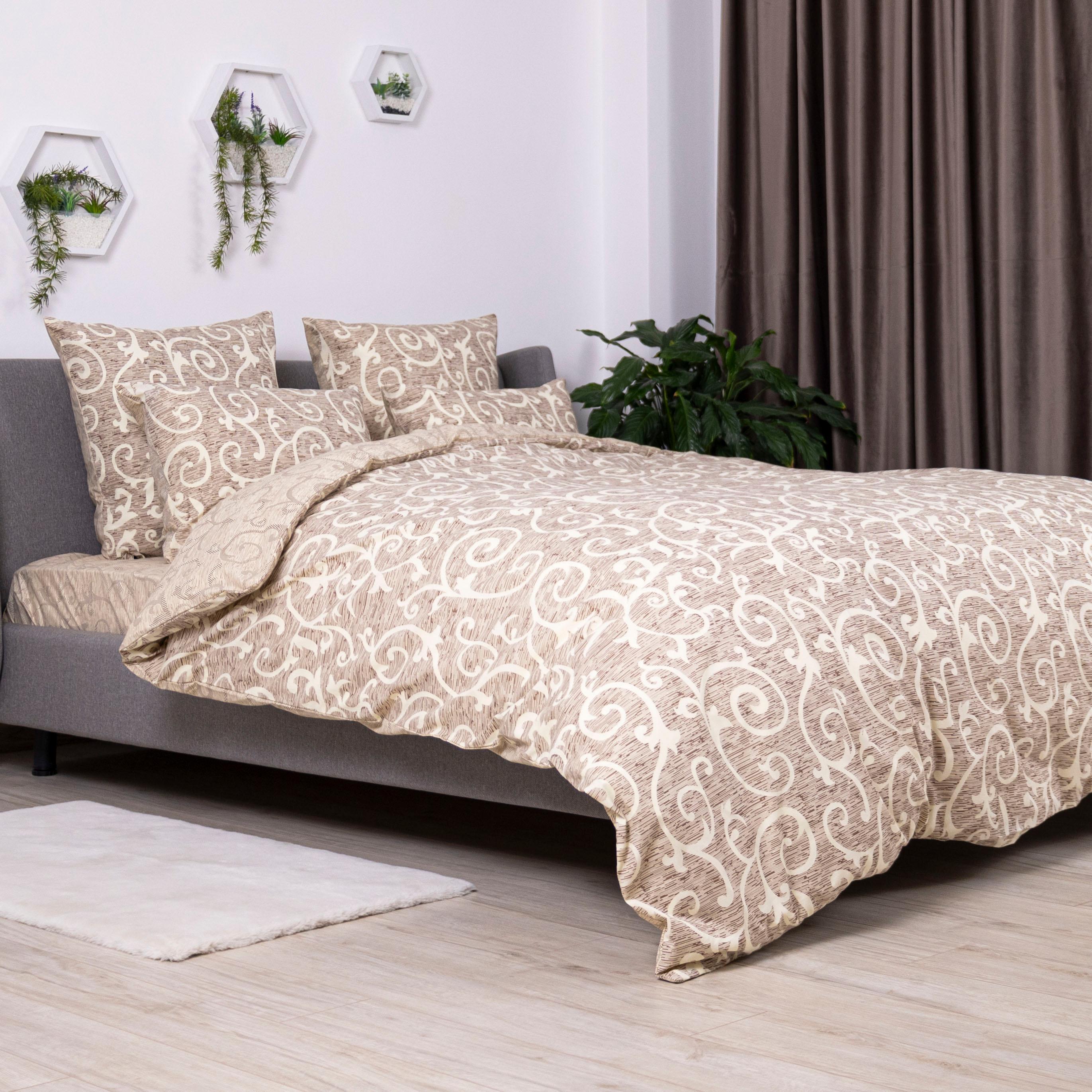Постельное белье ТЕП "Soft dreams" Beige and White, 70х70, полуторное - Фото 4