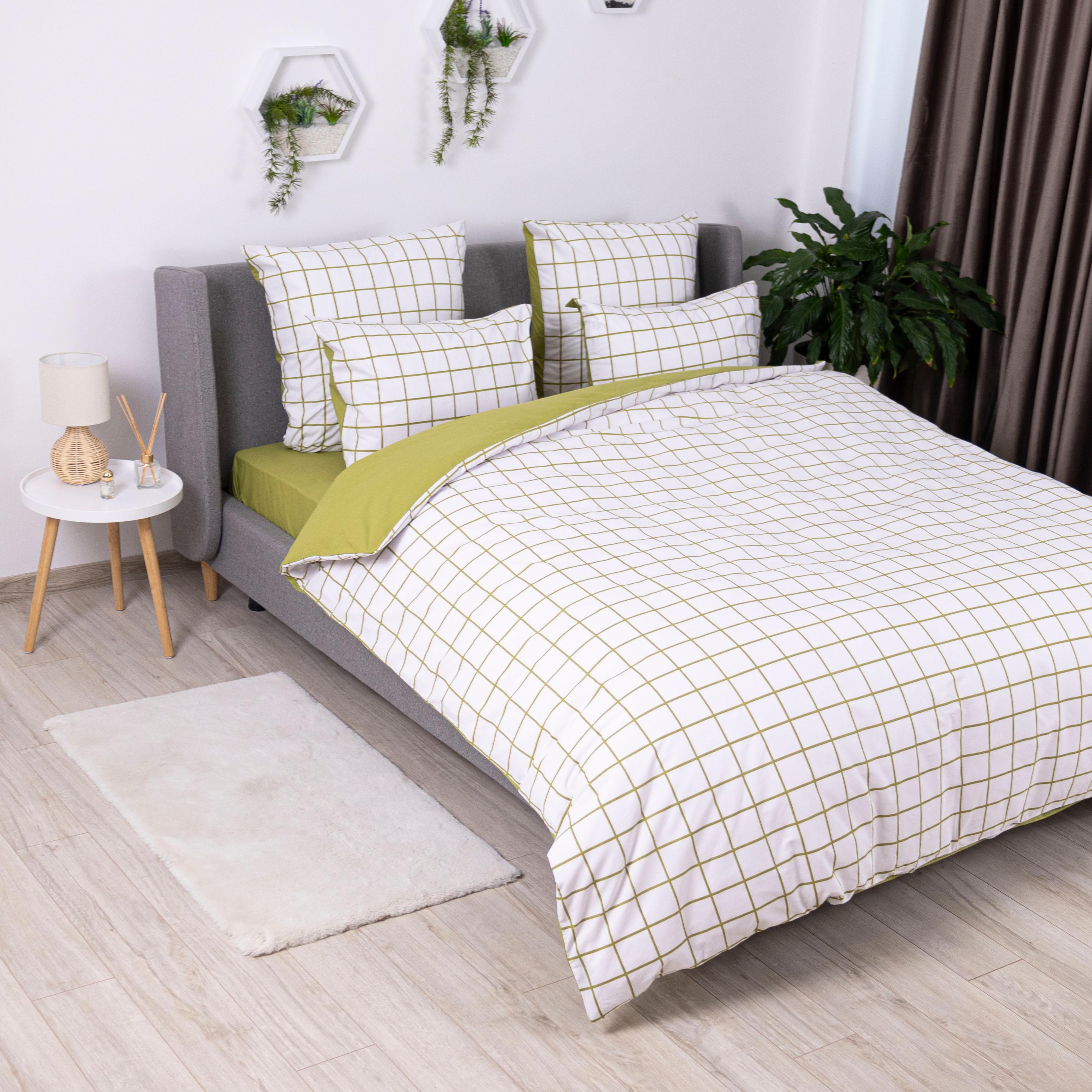 Bed Linen Set TEP "Happy Sleep" Olive Check, 50x70, one and a half - Photo 3