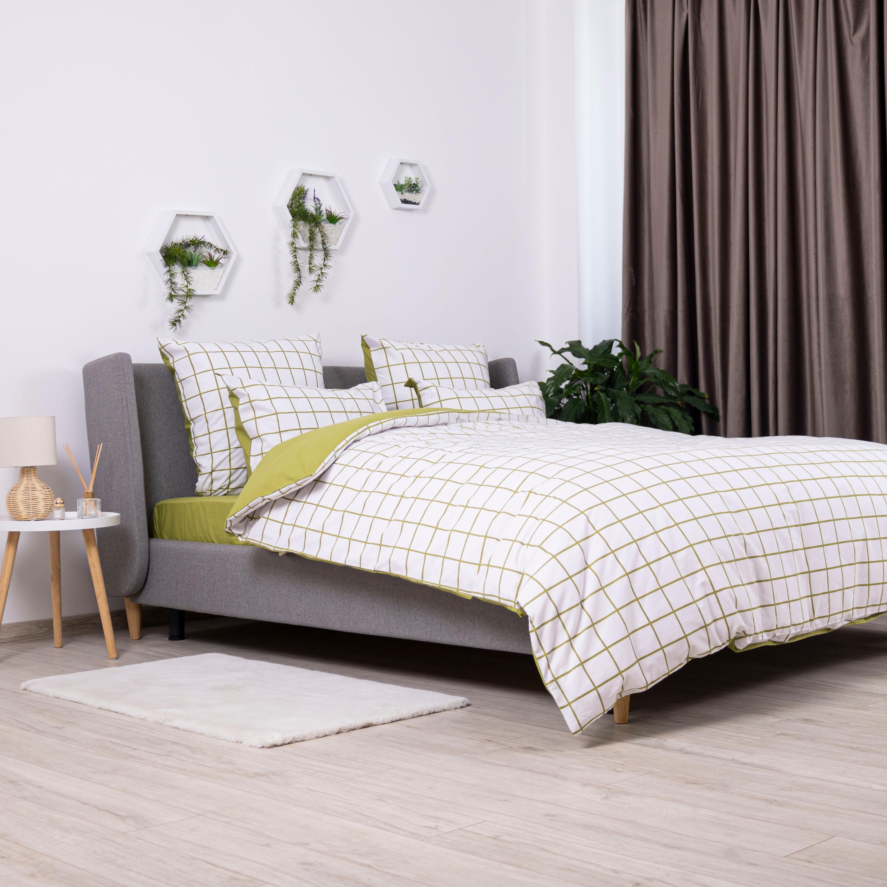 Bed Linen Set TEP "Happy Sleep" Olive Check, 50x70, one and a half - Photo 4