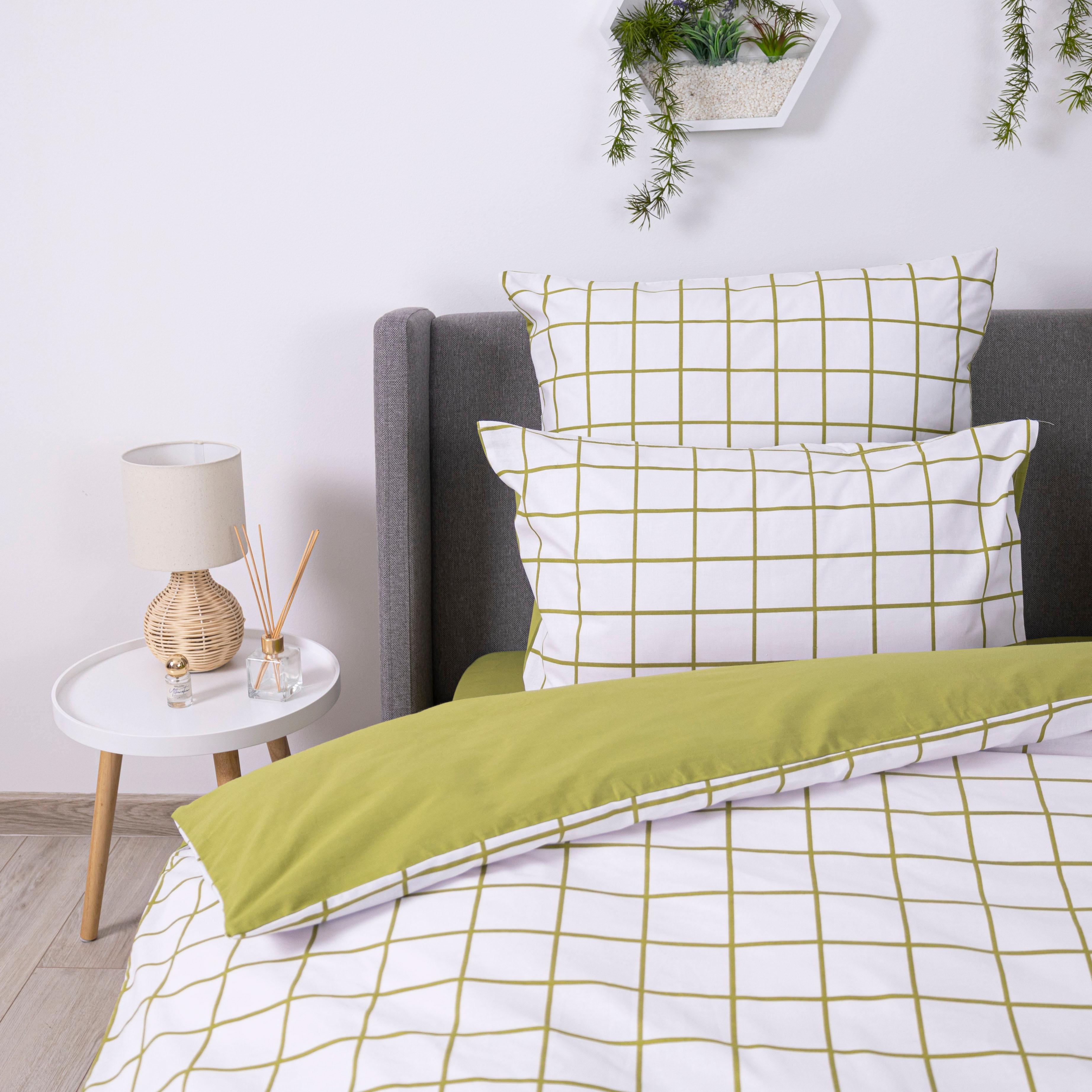 Bed Linen Set TEP "Happy Sleep" Olive Check, 50x70, one and a half - Photo 7