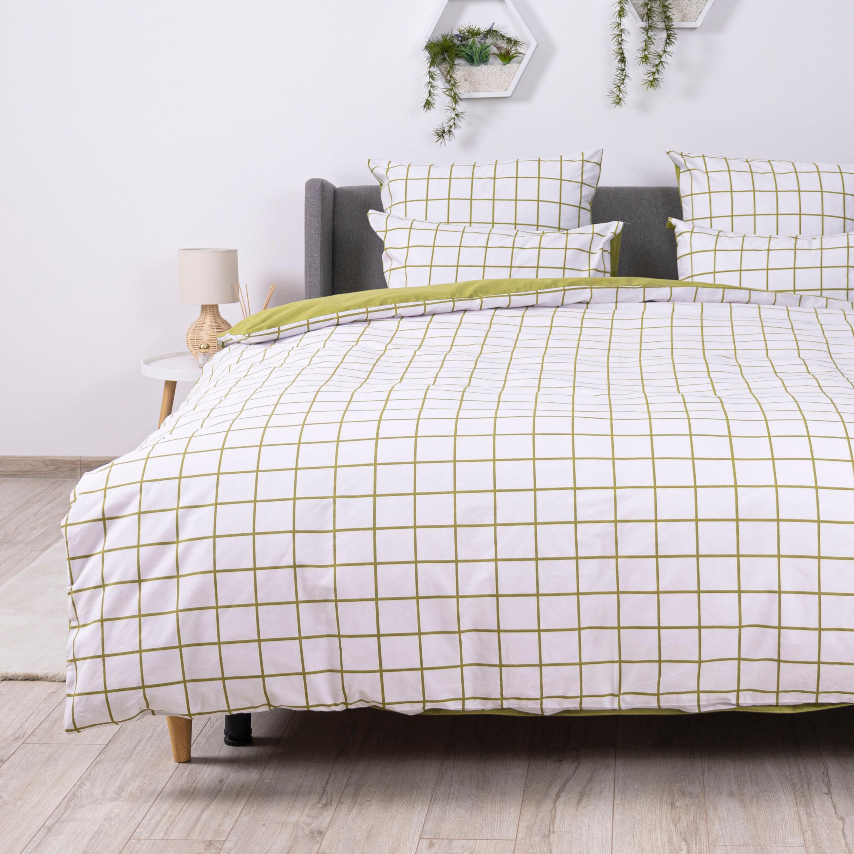 Bed Linen Set TEP "Happy Sleep" Olive Check, 50x70, one and a half - Photo 6