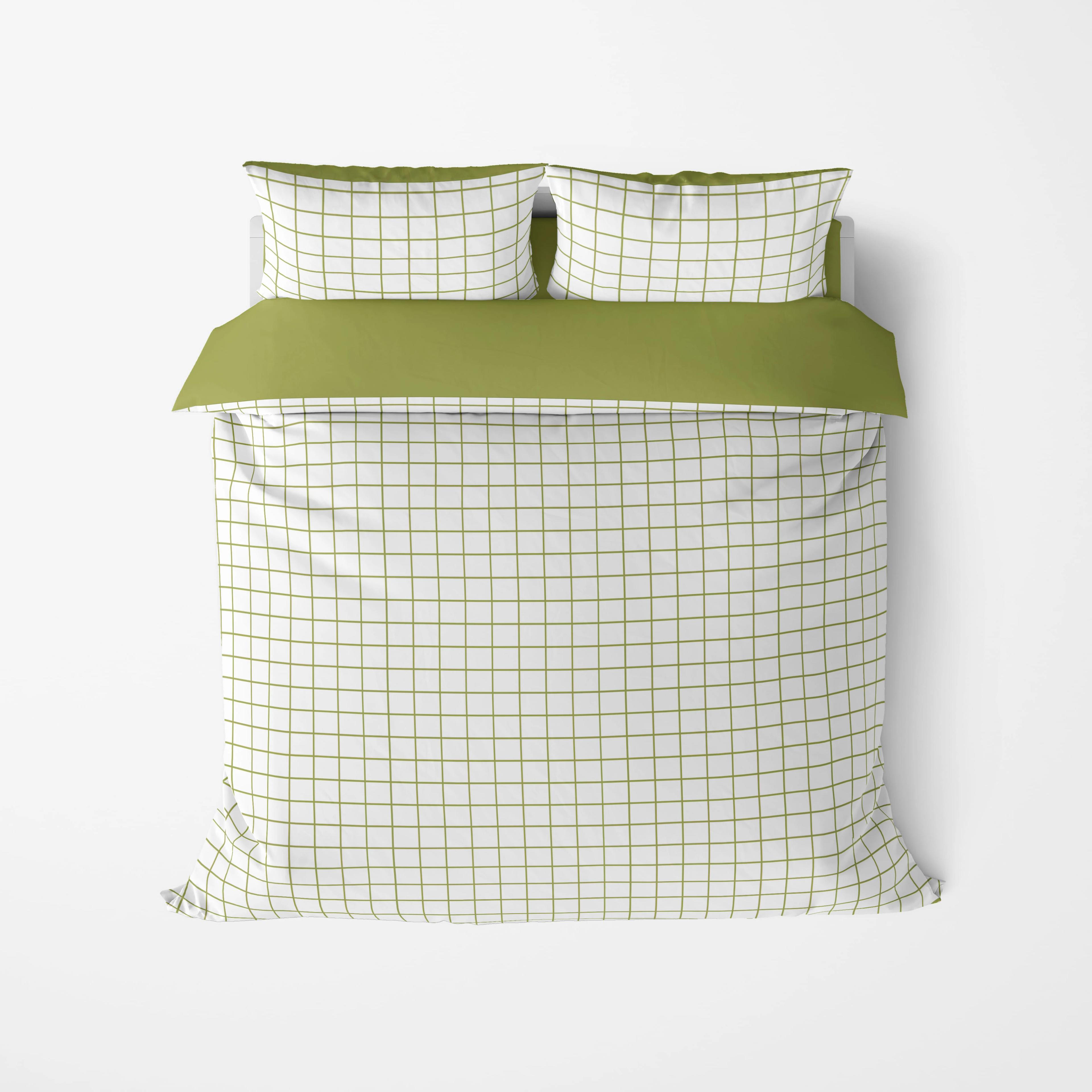 Bed Linen Set TEP "Happy Sleep" Olive Check, 50x70