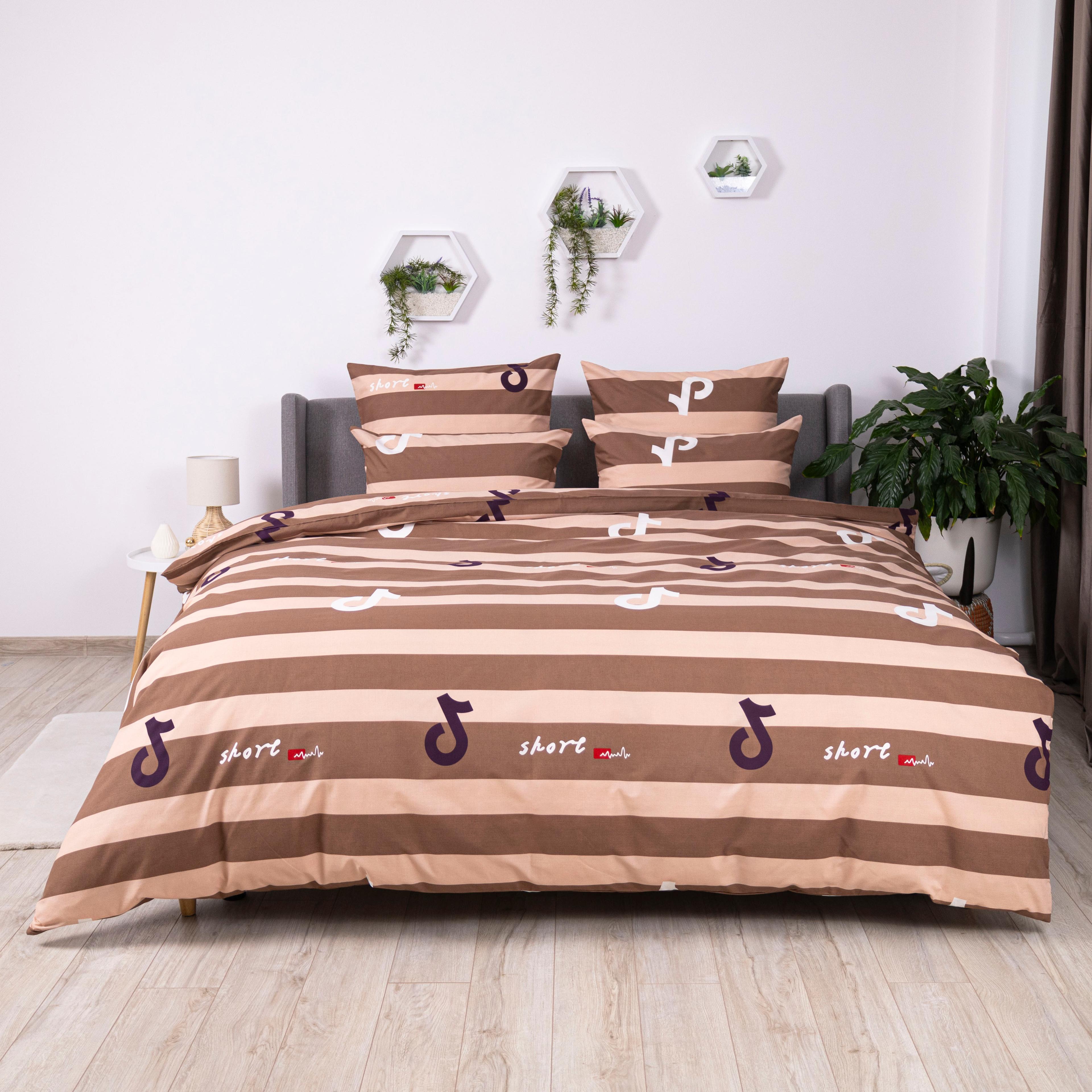 Постельное белье ТЕП "Soft dreams" Line Brown, 70x70, полуторное - Фото 2