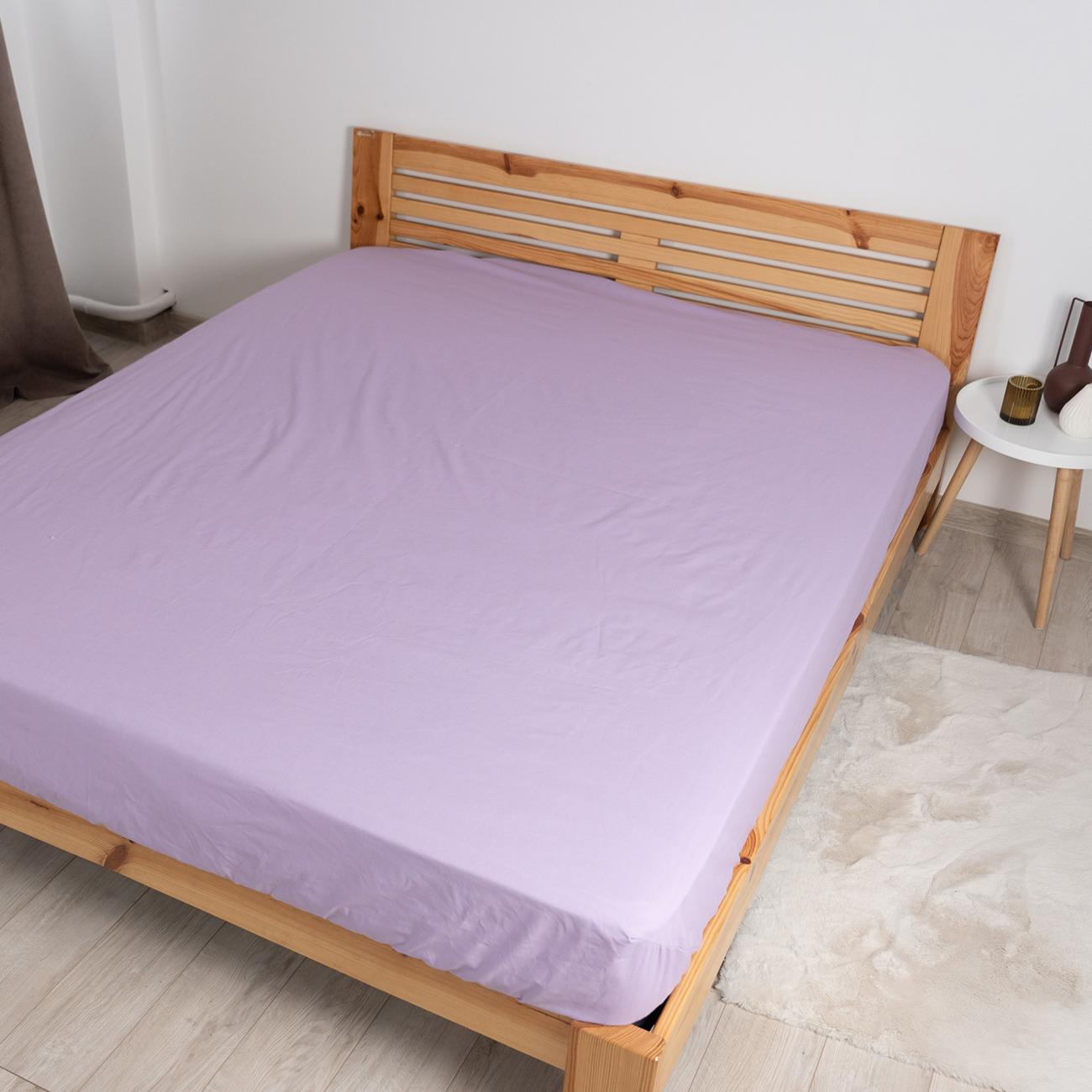 Sheet "NATHNENNYA" with an elastic band Purple, 140x200 - Photo 2