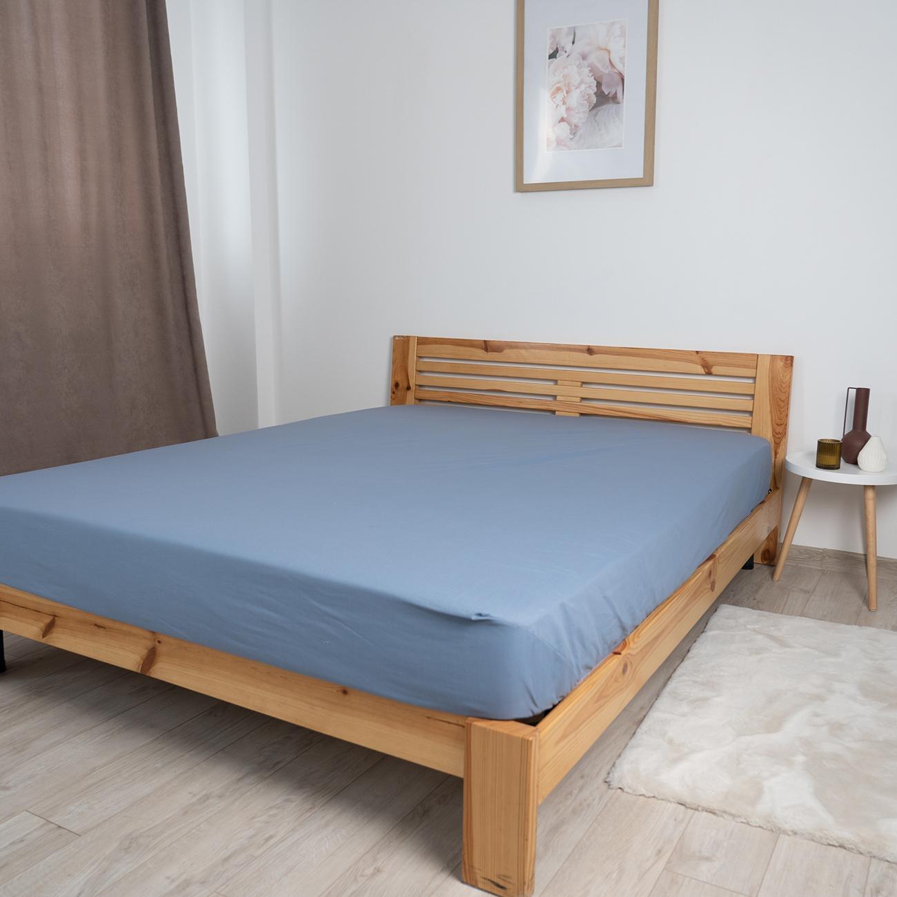 Простирадло "НАТХНЕННЯ" з резинкою Блакитний, 120x200 - Фото 2