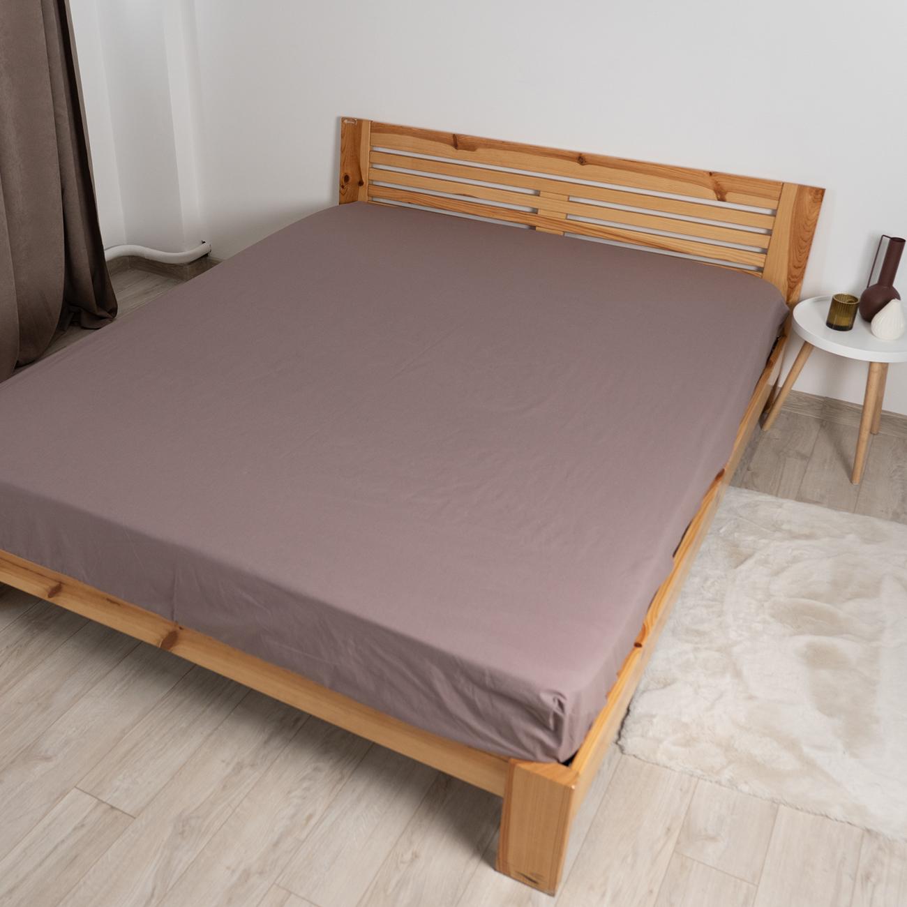 Sheet "NATHNENNYA" with an elastic band Mocha, 180x200 - Photo 2