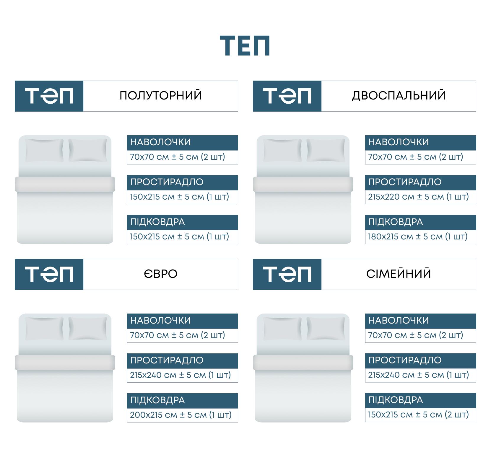 Постільна білизна "ТЕП" Відень, 70х70, двоспальна - Фото 6