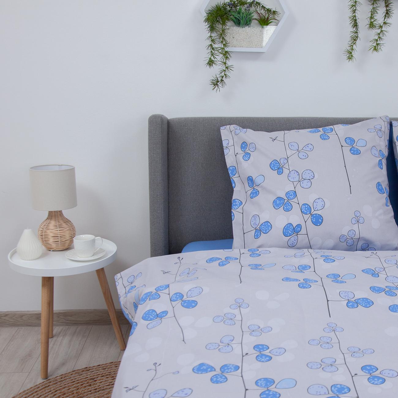 Постельное белье ТЕП "Soft dreams" Blue Flowers, 70x70, семейное - Фото 4