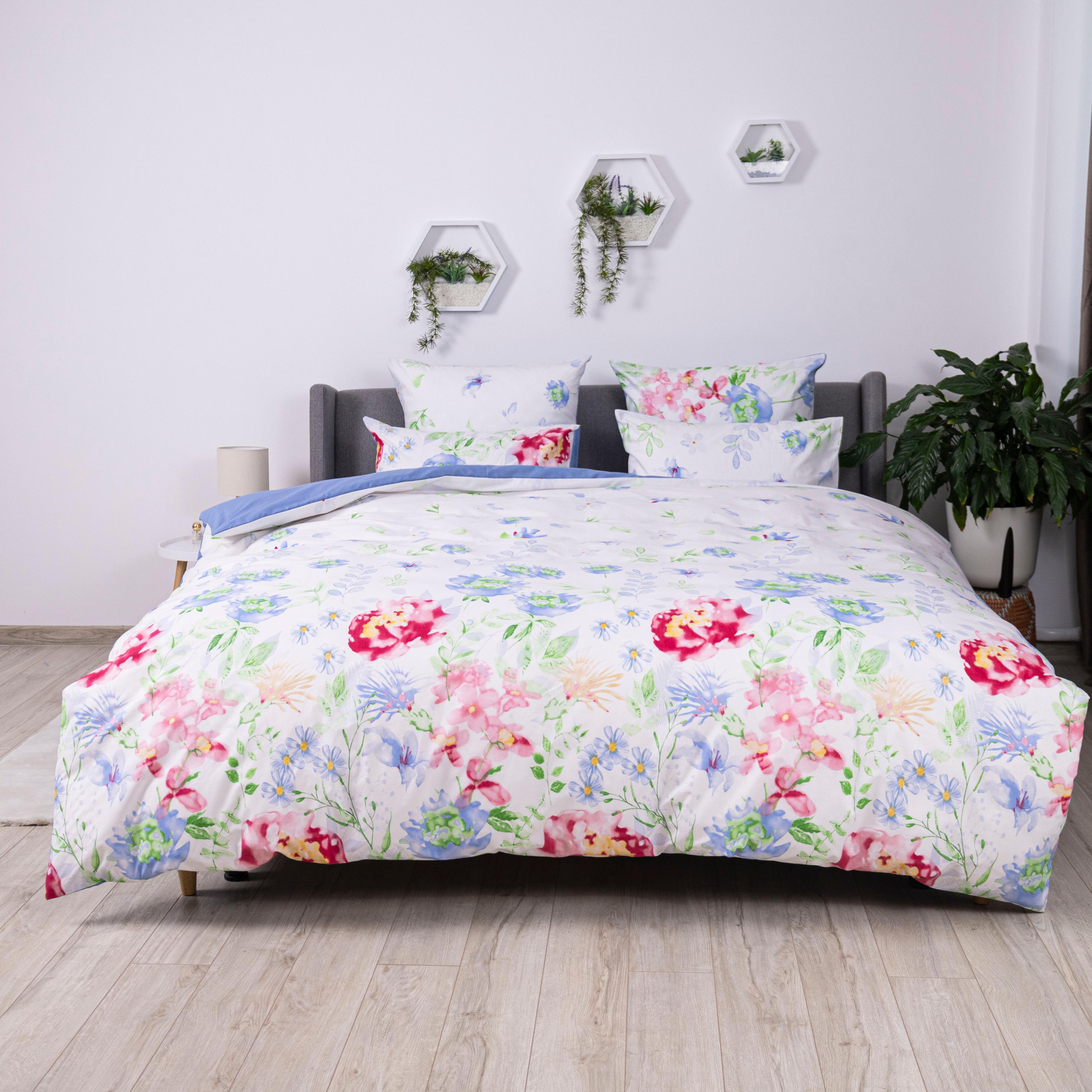 Bedding Set TEP "Soft dreams" Akvarelna rozkish, 70x70, one and a half - Photo 2
