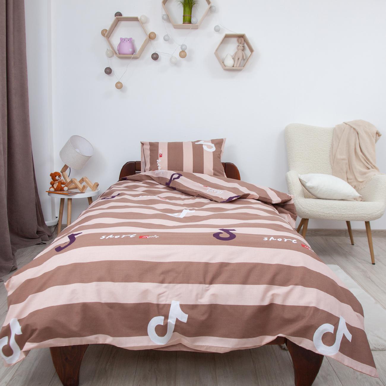 Постельное белье ТЕП "Soft dreams" Тренди (коричневый), 50x70, подростковая - Фото 8