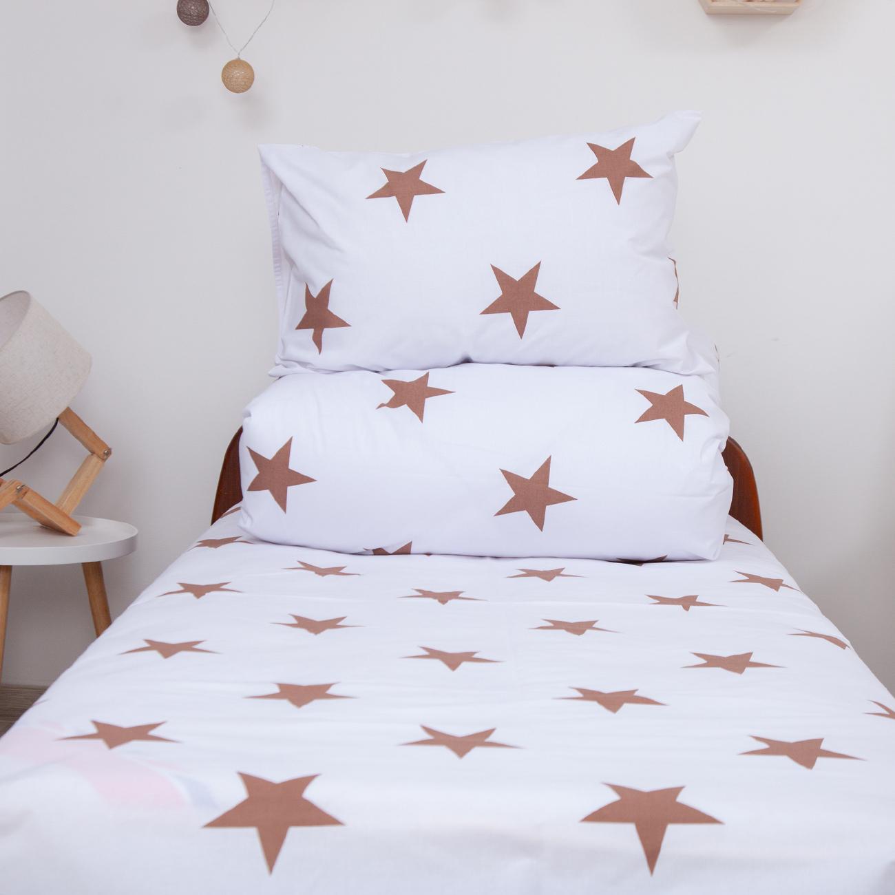 Постельное белье ТЕП "Soft dreams" Звезды (какао), 50x70, подростковая - Фото 6