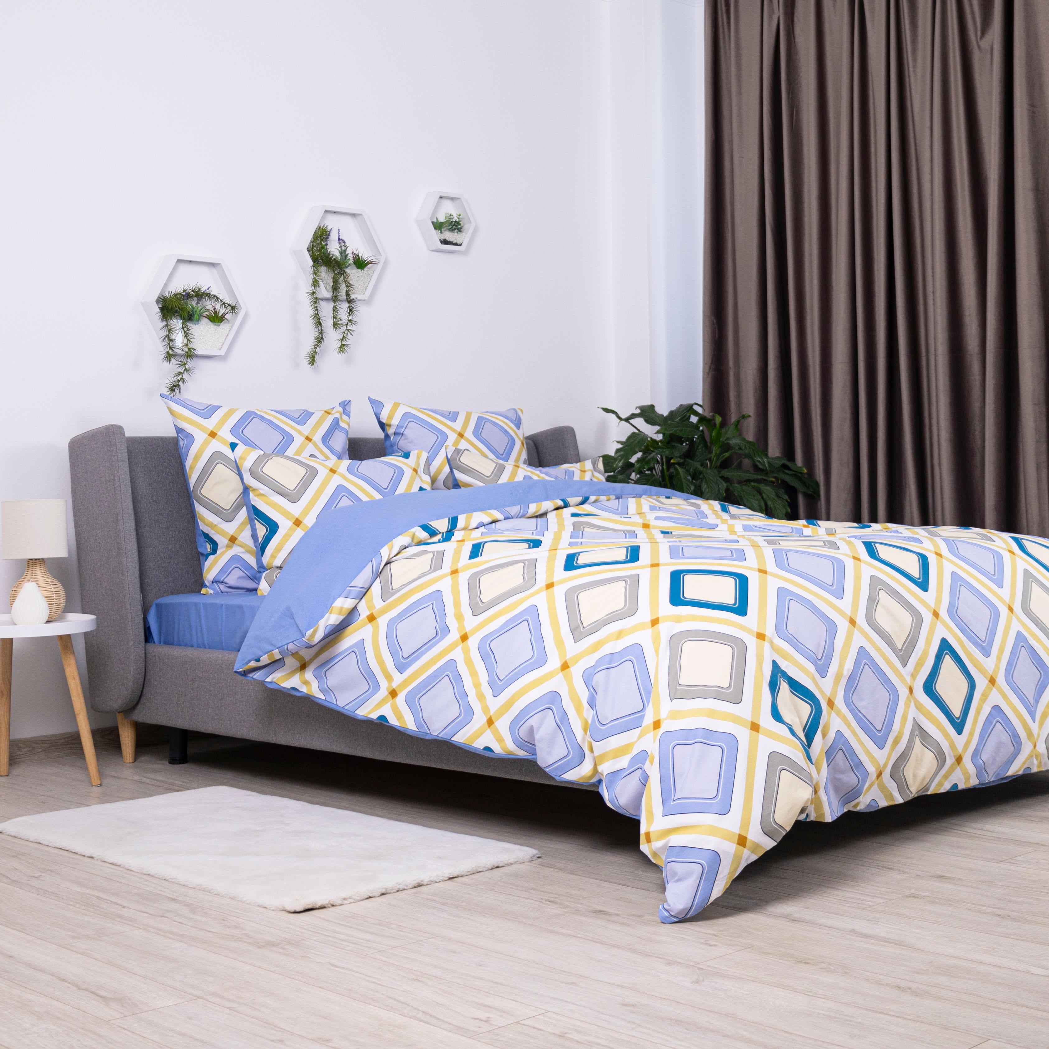 Постельное белье ТЕП "Happy Sleep" Голубая дюна, 50x70, семейное - Фото 4