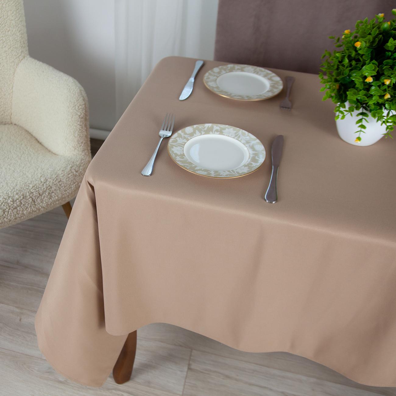 Tablecloth "Aquastop" water repellent Sand, 150x200 - Photo 3