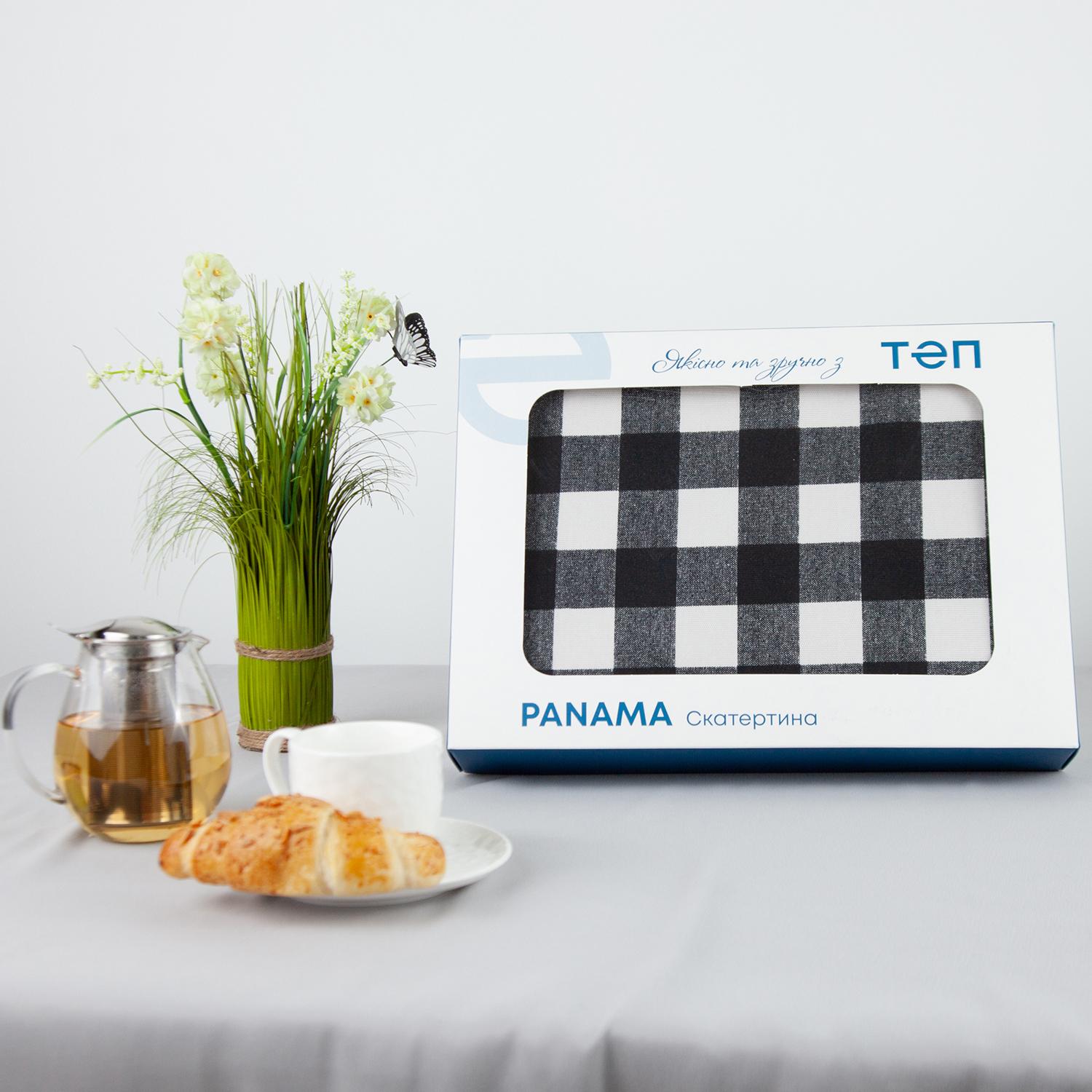 Tablecloth "Panama" water repellent Black Сheck, 160x200 - Photo 2
