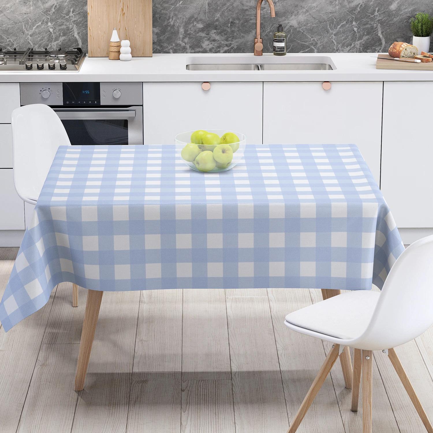 Tablecloth "Panama" water repellent Blue Check