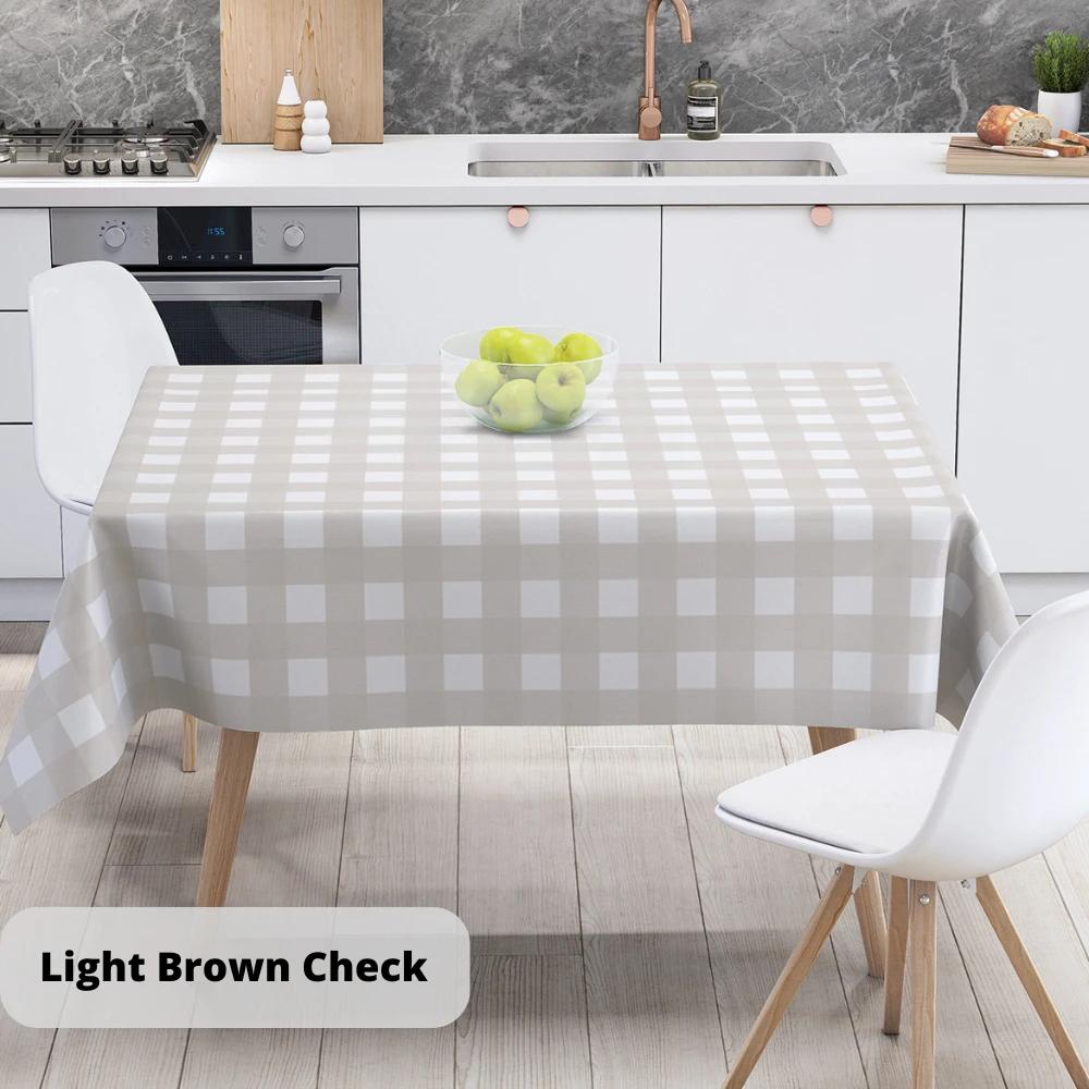 Скатертина "Panama" водовідштовхуюча Light Brown Check