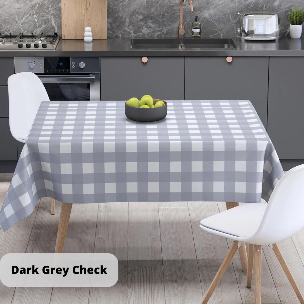 Скатертина "Panama" водовідштовхуюча Dark Gray Check