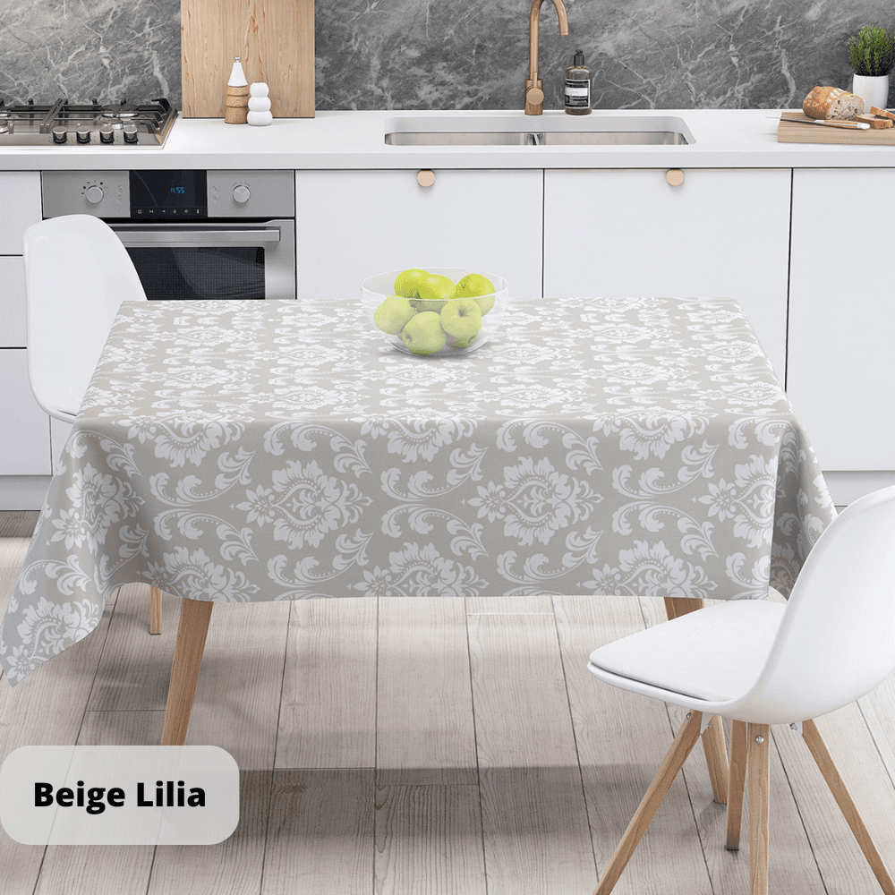 Tablecloth "Panama" water repellent Beige Lilia, 180x220 - Photo 3