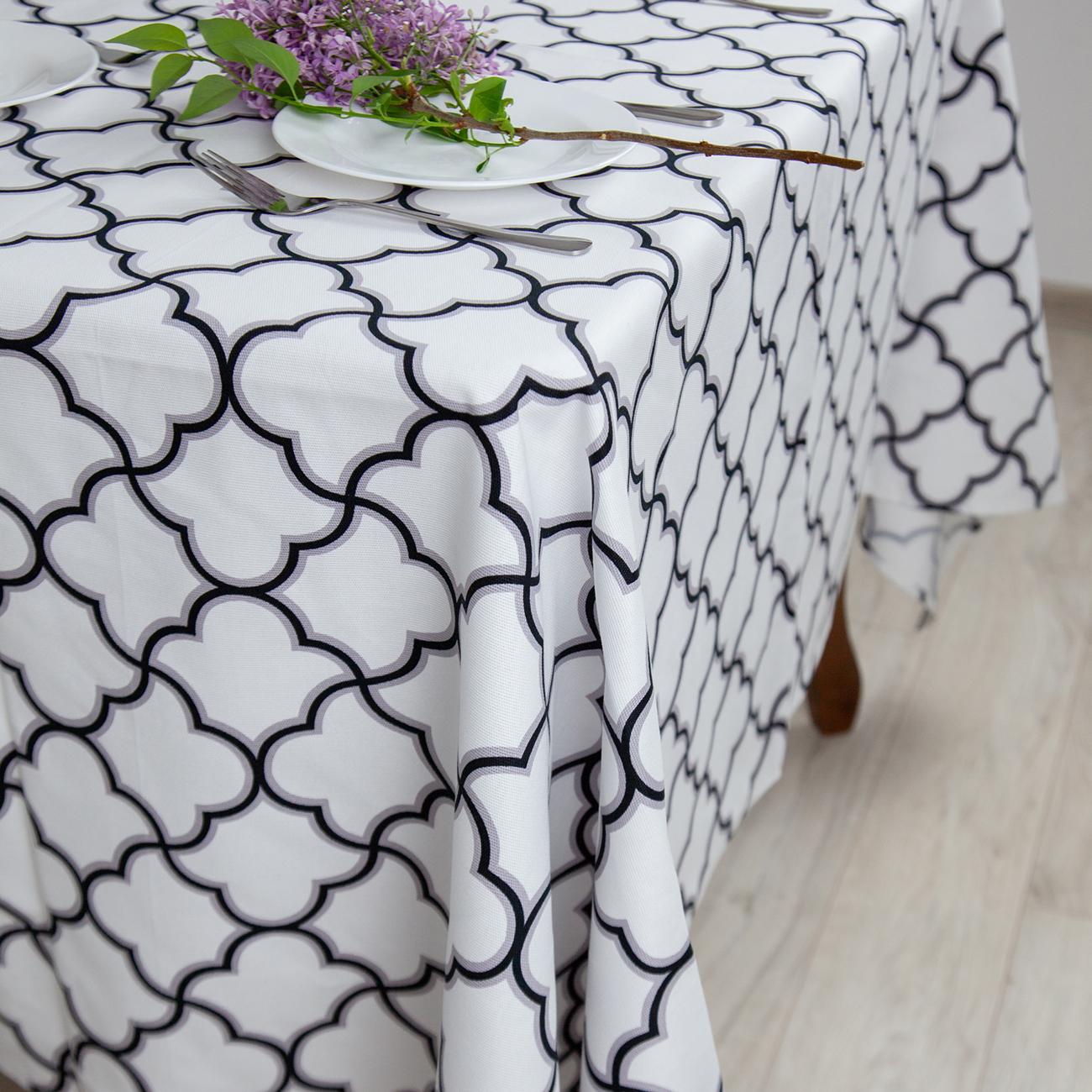 Tablecloth "Panama" water repellent White Puzzle, 160x200 - Photo 4